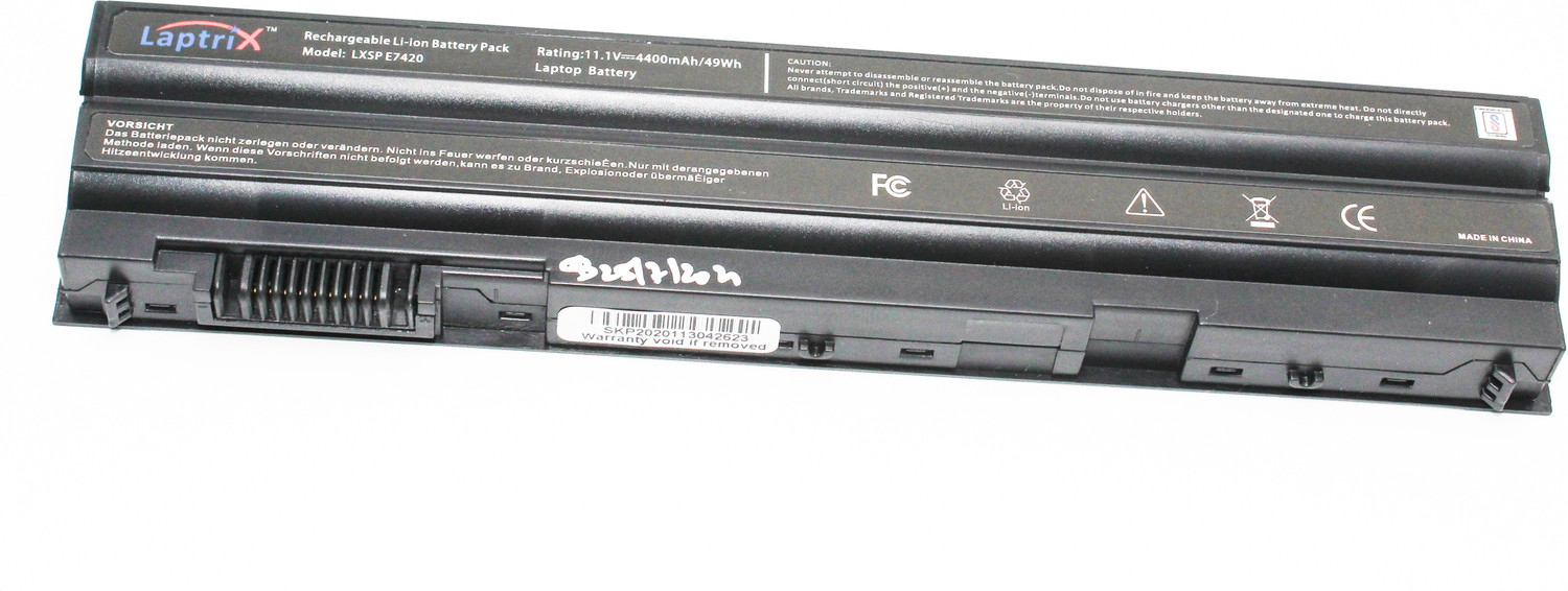 Image of Laptrix E6530 E5420 E5530 E5520 E6540 E6520 E6440 E6420 E6430 3460 3560 Precision M2800 Series 6 Cell Laptop Battery
