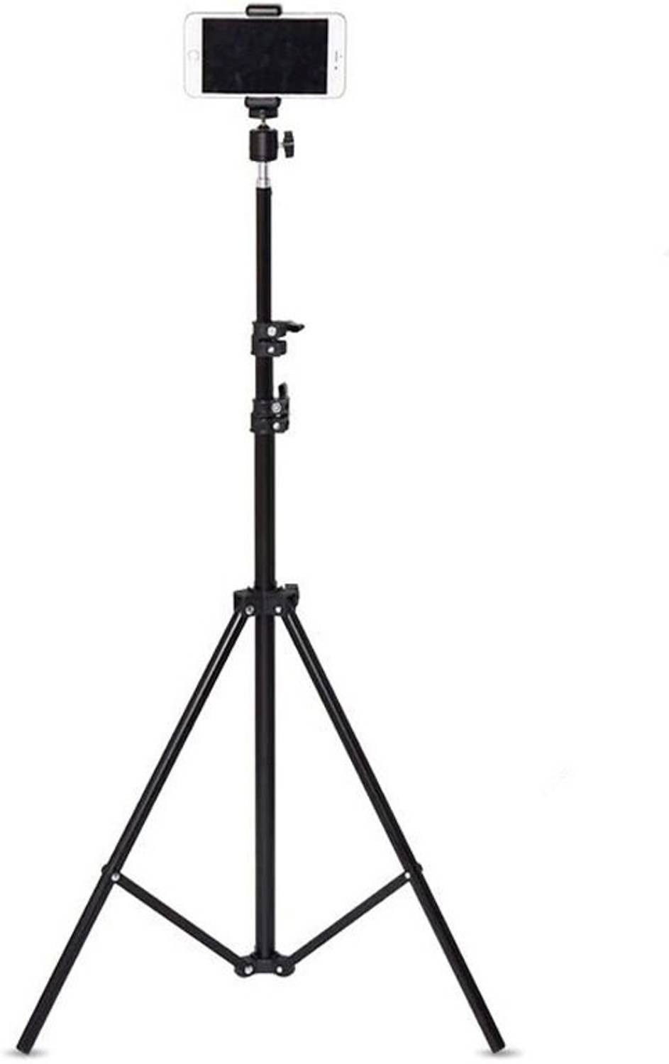 Treadmill 7' Feet Big Tripod Stand for Mobile and Camera Adjustable Aluminium Alloy Tripod, with mobile phone holder, camera tripod, compatible with self shooting and real-time video with 360 Clip Holder ,Photo/Video Shoot, Instagram Reels/YouTube Videos Tripod, Tripod Kit, Tripod Bracket