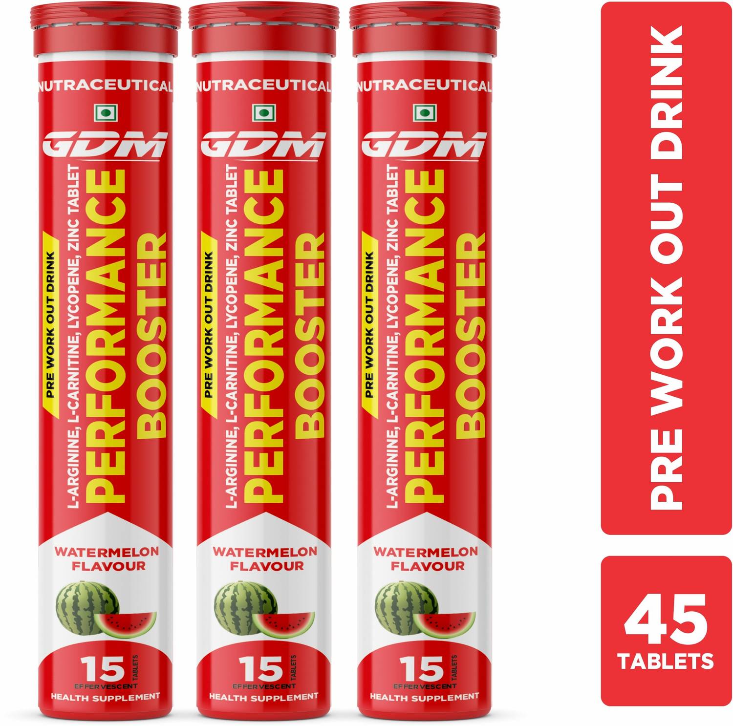 l arginine l carnitine lycopene zinc gdm nutraceuticals llp PERFORMACE BOOSTER- L-ARGININE, L-CARNITINE, LYCOPENE  & ZINC – WATERMELON FLAVOUR Price in India