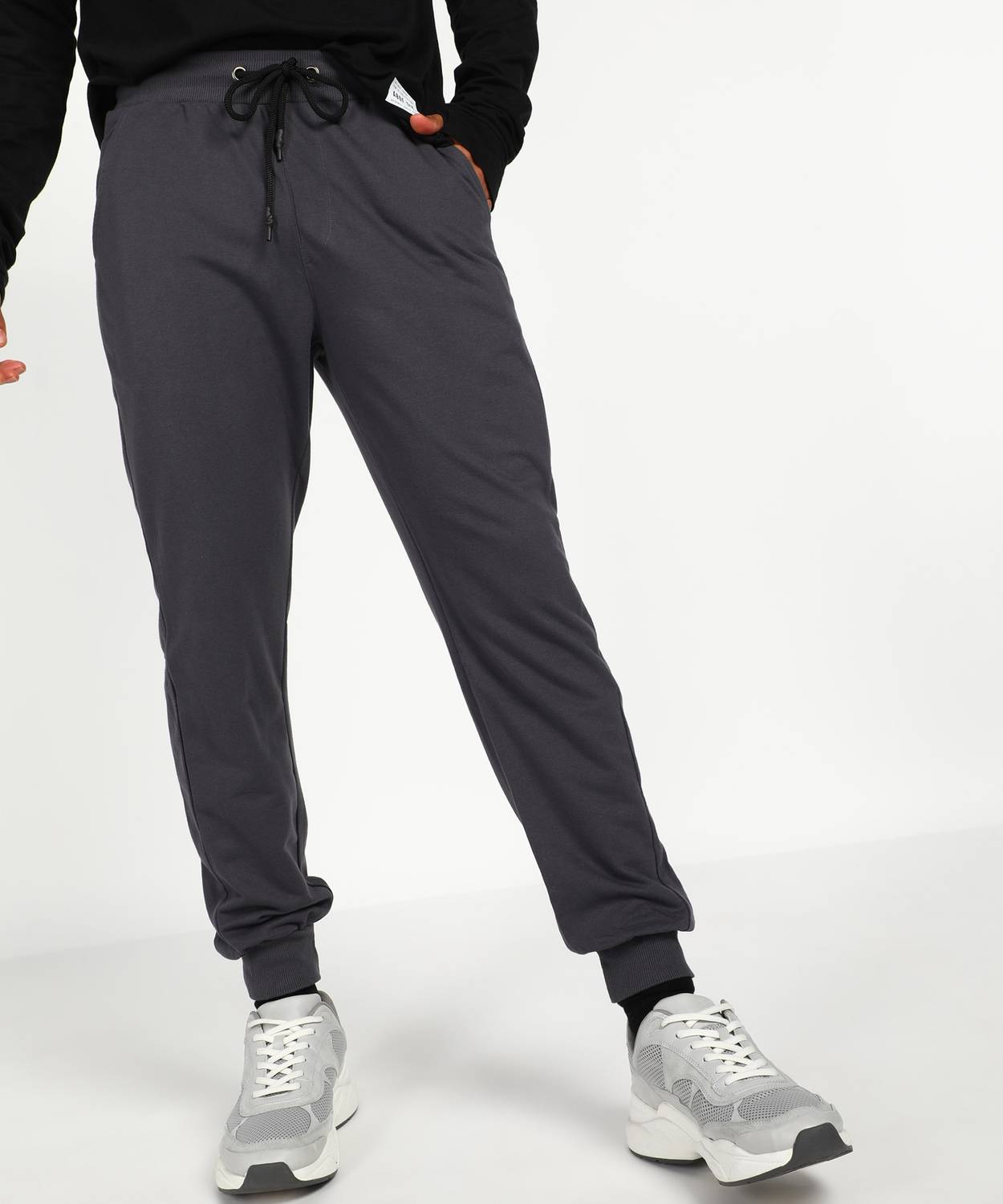abof by Aditya Birla Solid Men Grey Track Pants