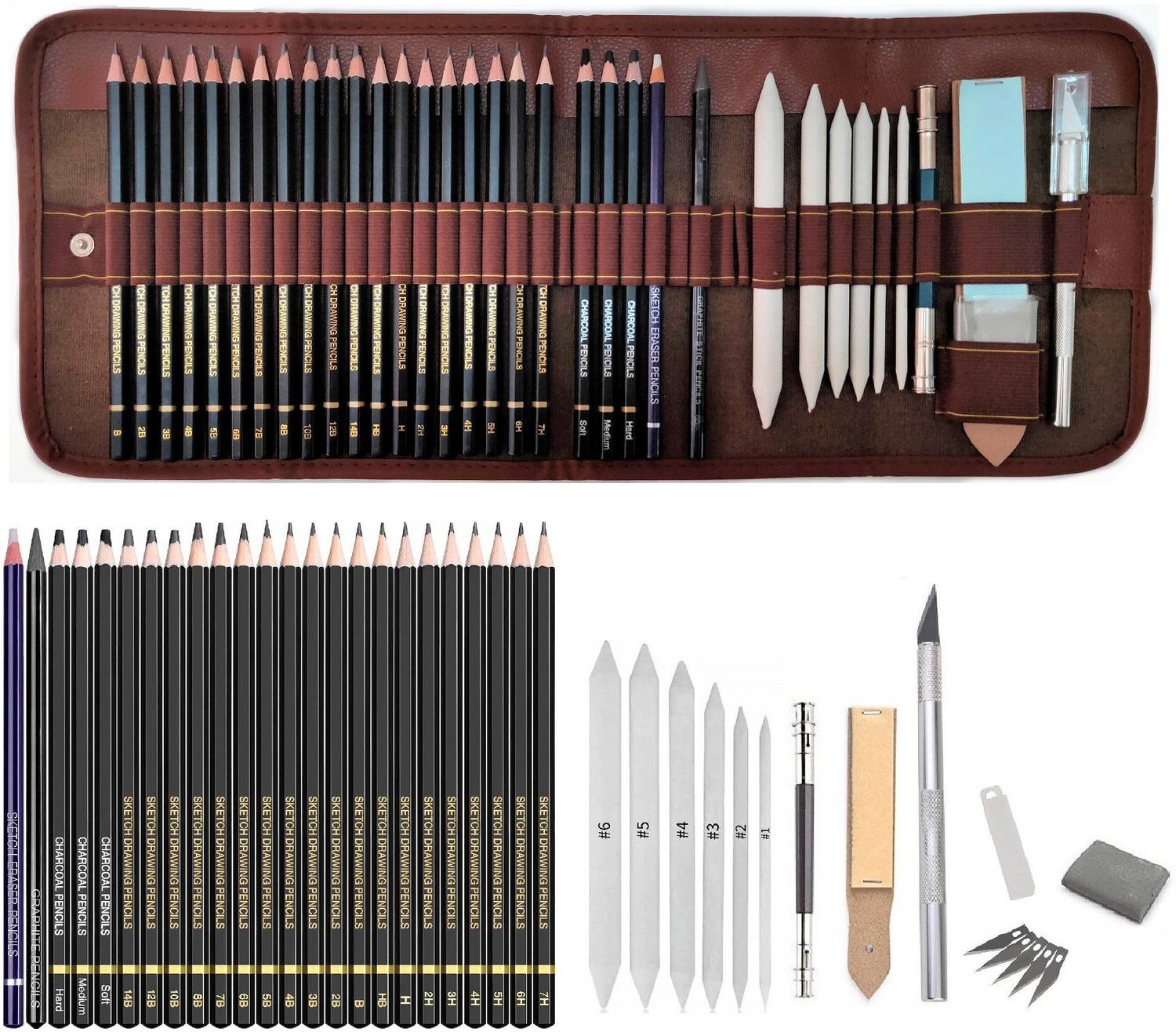 Definite Art 35-Piece Sketching & Drawing Tool Kit