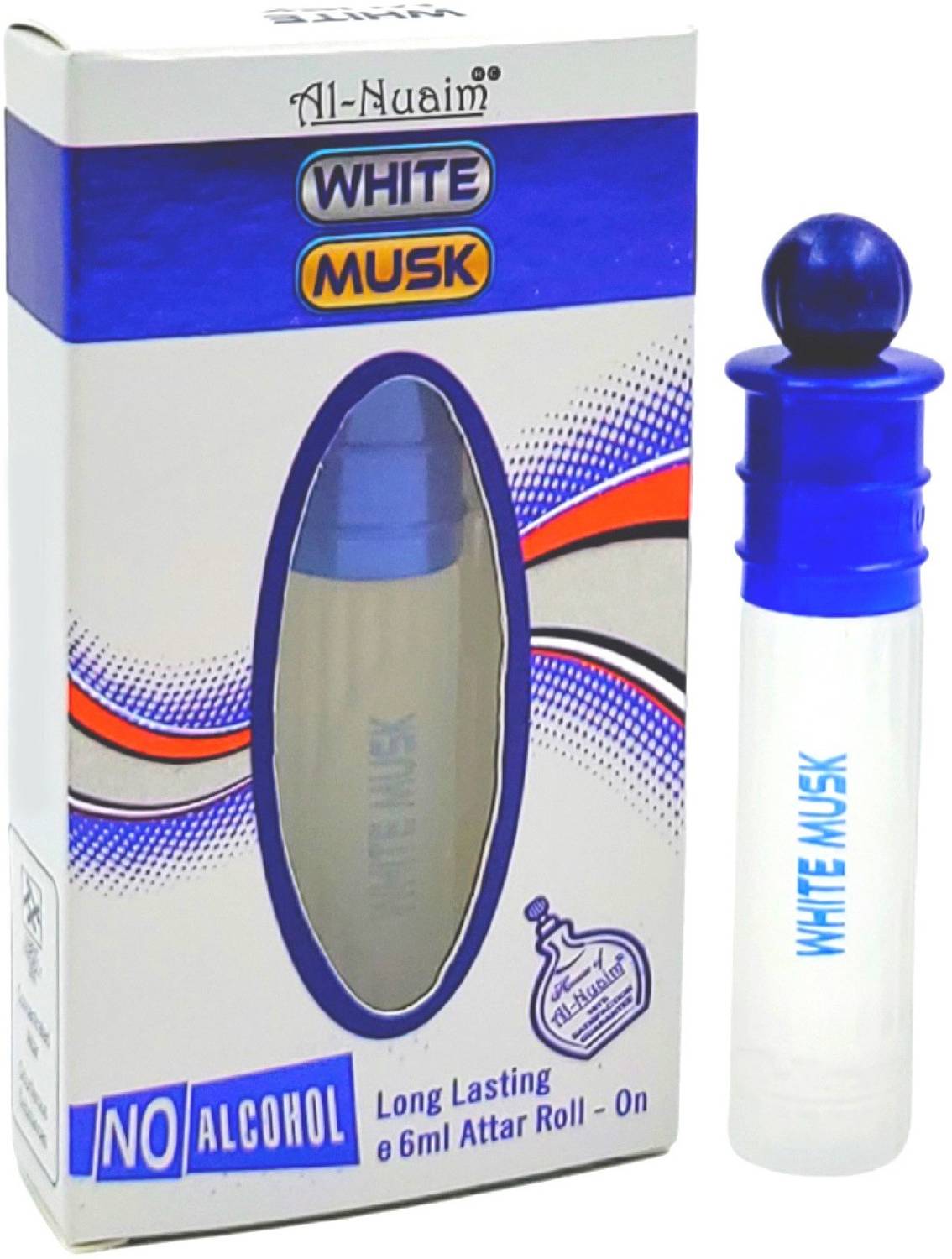 Al-Nuaim Eco series White Musk Alcohol Free Attar Roll On - 6ml Floral Attar