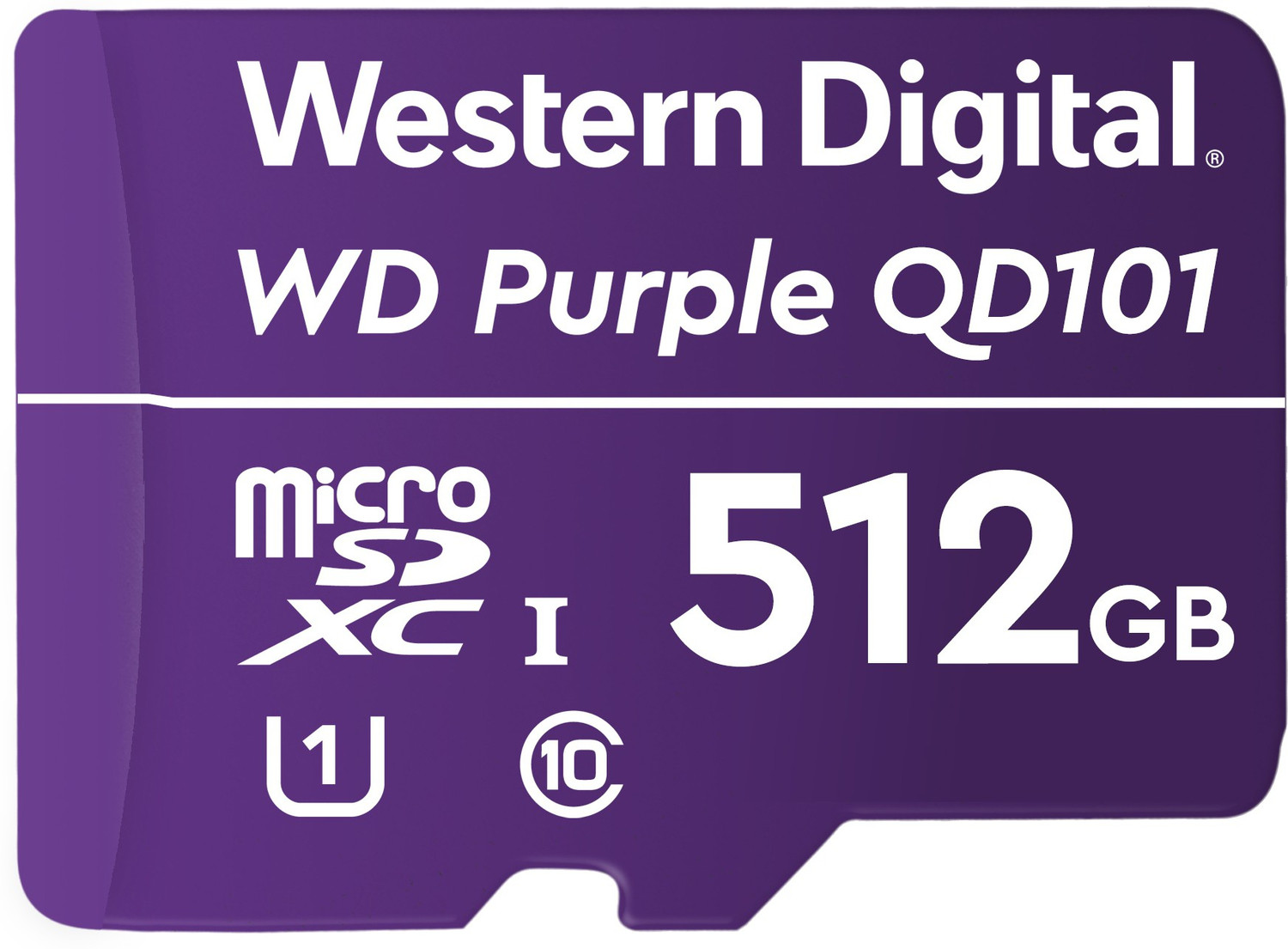 Image of WESTERN DIGITAL WDD512G1P0C QD101 512 GB MicroSD Card Class 10 100 Mbps Memory Card Compatible with Camera