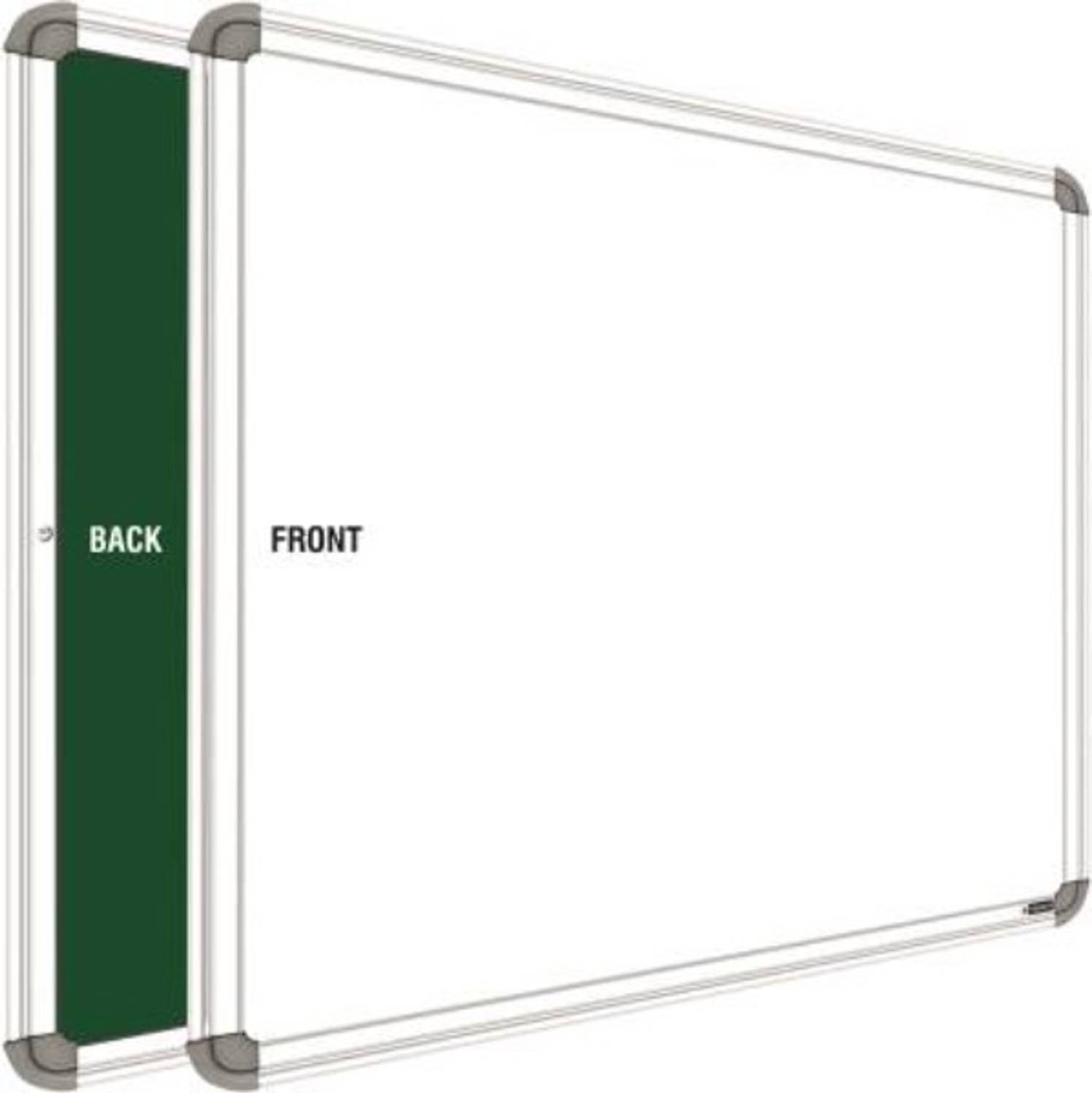 SRIRATNA Non-Magnetic 2x3 Feet Double Sided Both Side Writing one Side White Marker and Reverse Side Chalk Board Surface (Pack of 1, Size 2feet x 3feet, White & Green),Model Number_02 Green board Rs. 614 - Flipkart