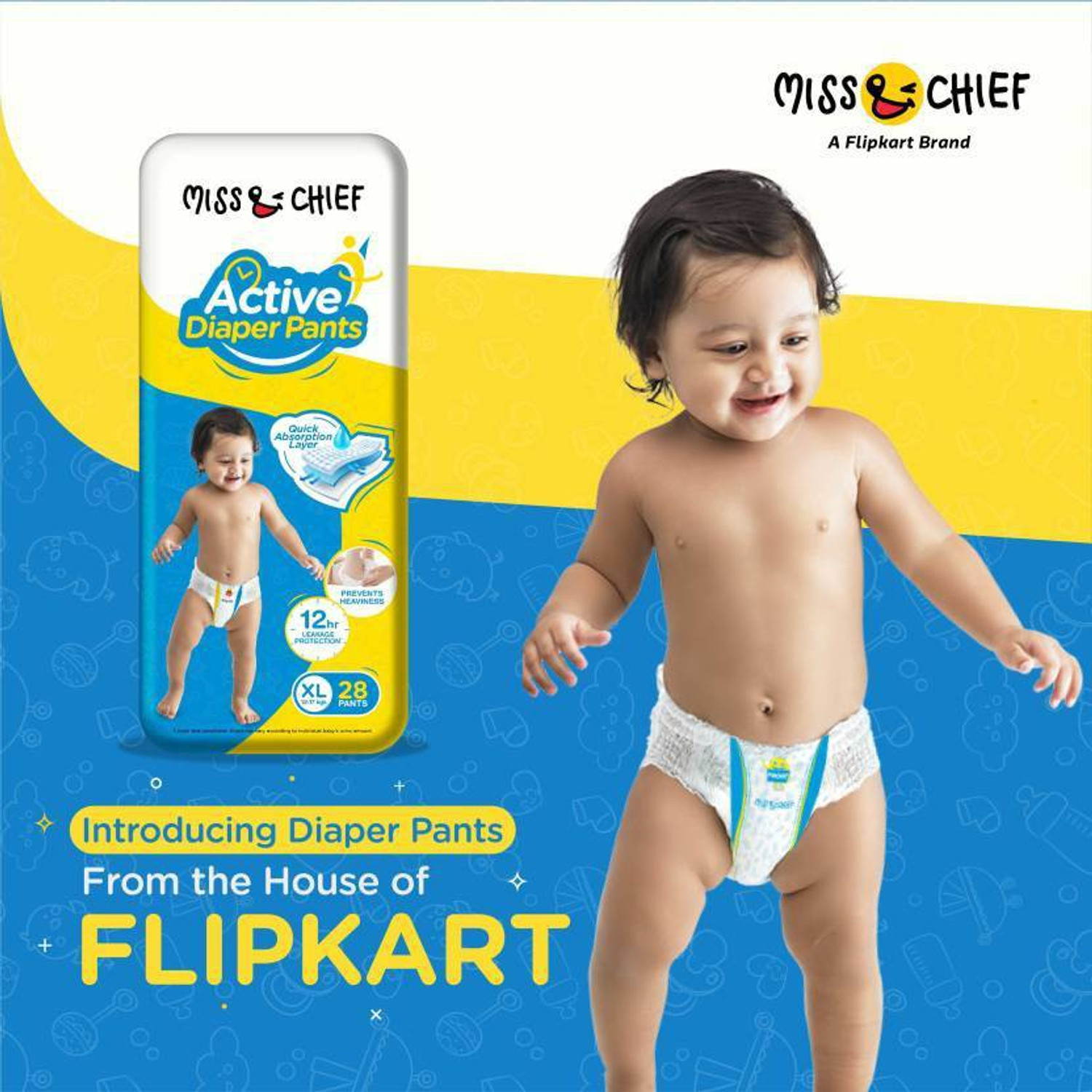 Image of Miss & Chief Active Pant Diapers - XL (28 Pieces)