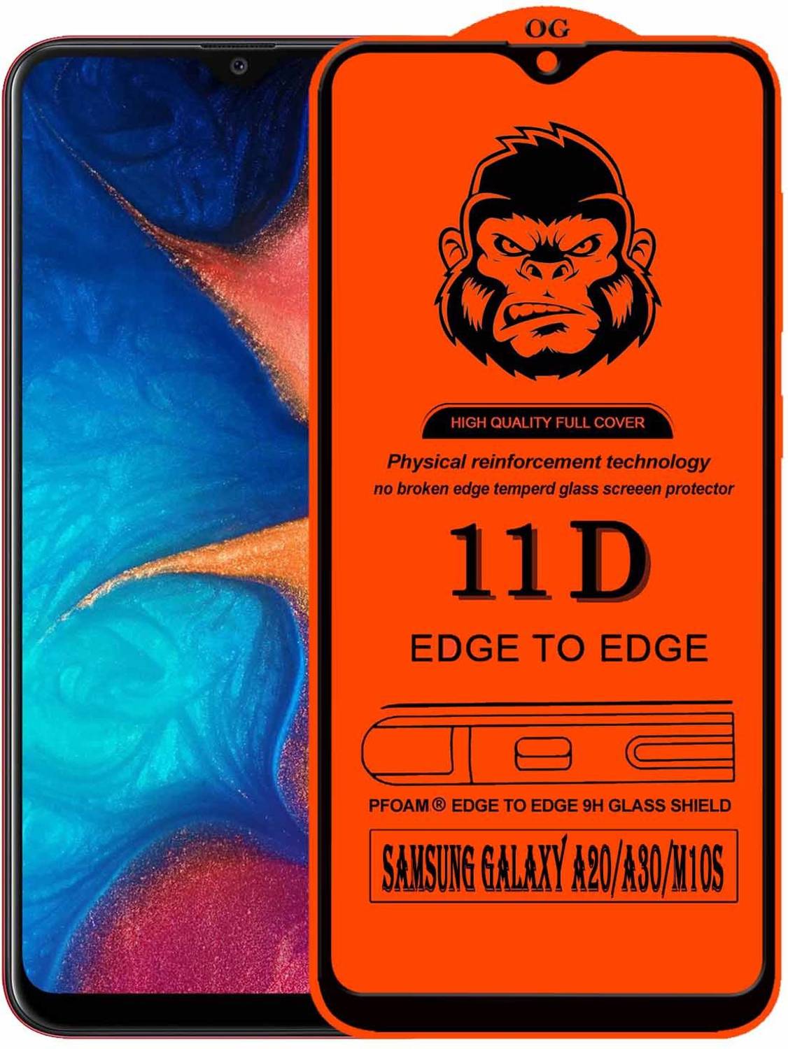 GORILLA PRO Edge to Edge Tempered Glass for Samsung Galaxy A20