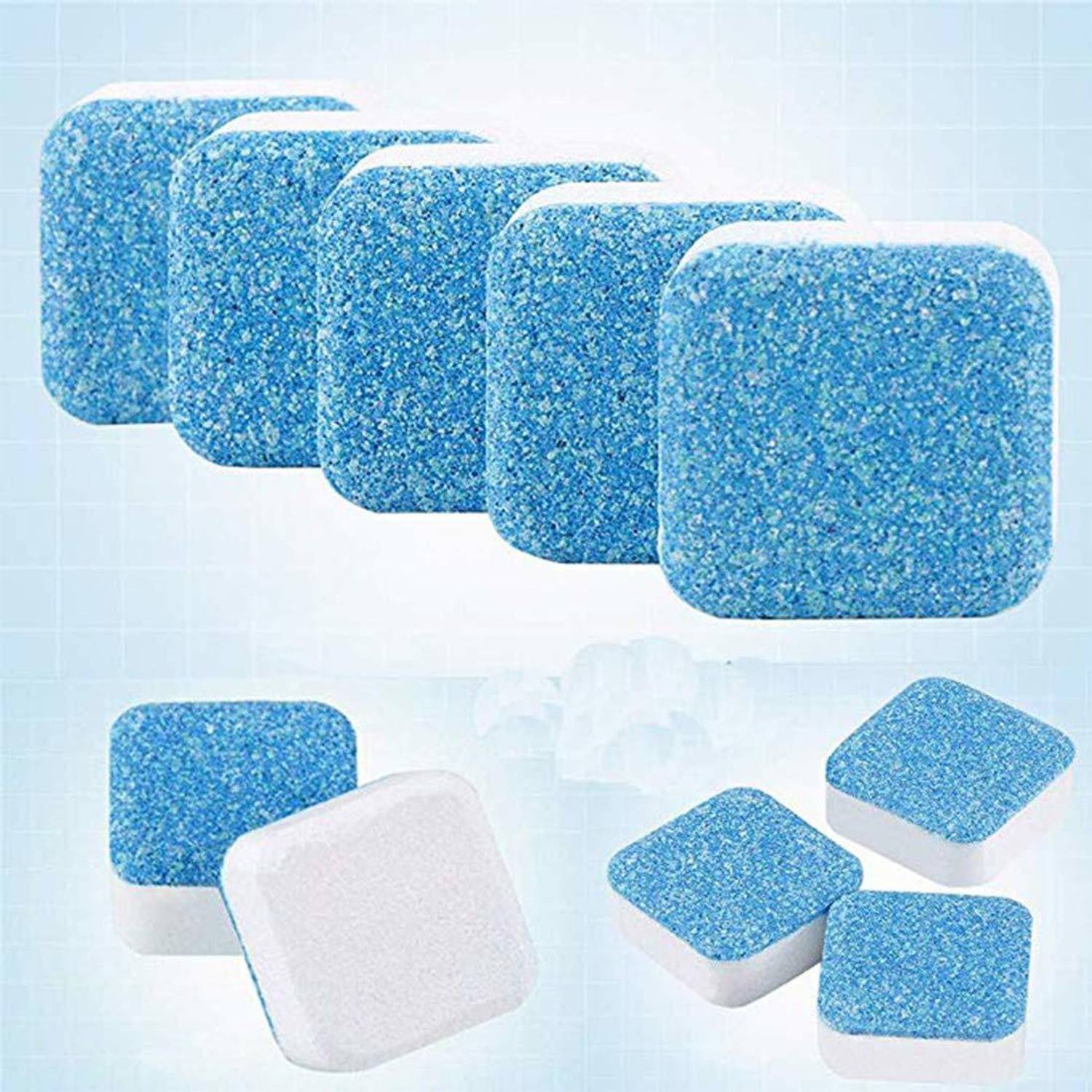 Bluejack 10Pcs Washing Machine Deep Cleaner Effervescent Tablet for All Company’s Front and Top Load Machine, Descaling Powder Tablet for Perfectly Cleaning of Tub & Drum Stain Remover Washer(Lavender) Dishwashing Detergent