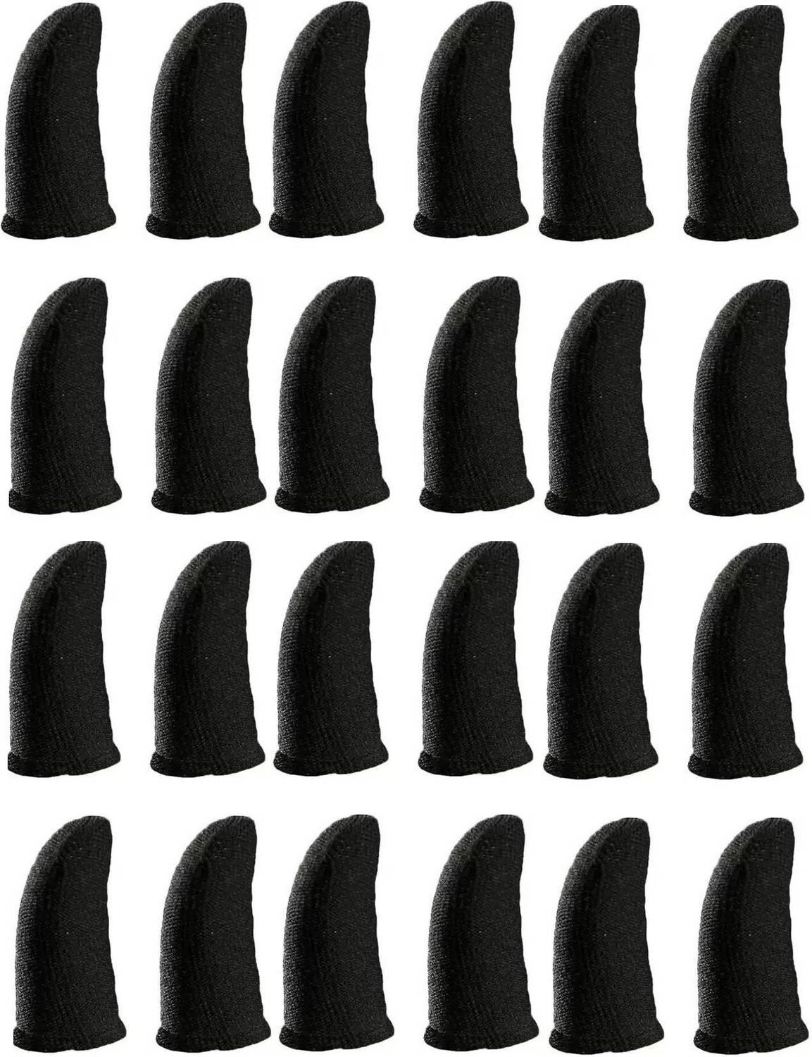 FKU finger sleeve cap for sweat breathable full touch screen to Mobile pubg/Call off duty/free fire game trigger battle royal sensitive shoot and aim supports & Suitable for all ( Pair of 12 ) (Black, For Android, iOS) Joystick