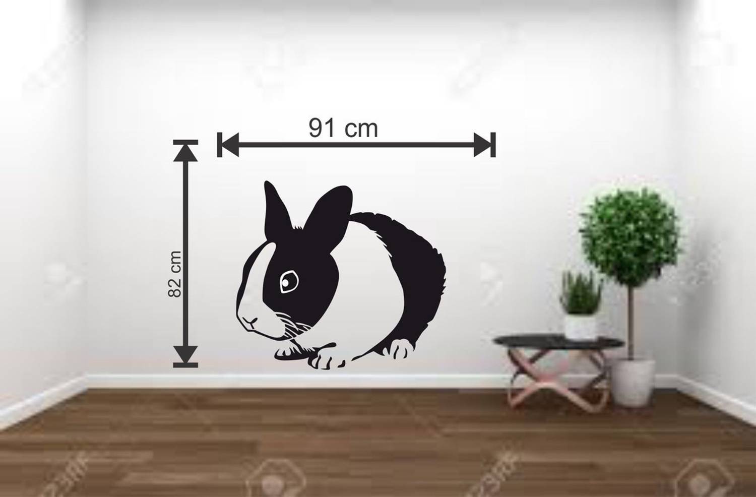 Nirantara Enterprises 91 cm Beautiful Rabbit Sticker And Whater