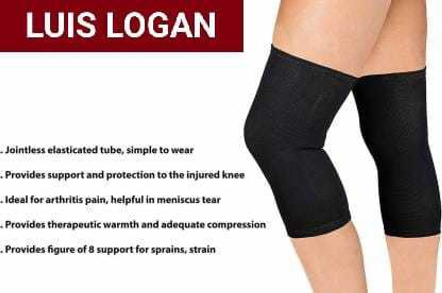 Image of LUIS LOGAN Orthopedic Knee cap Brace For Joint Pain & Arthritis Relief Knee Support(Black,XL) Knee Support