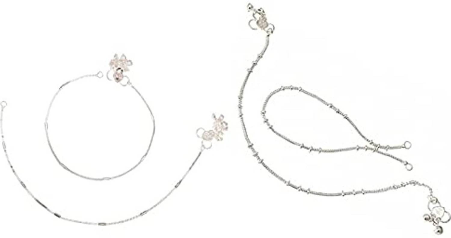 AANYACRYSTAL Stainless Steel Anklet