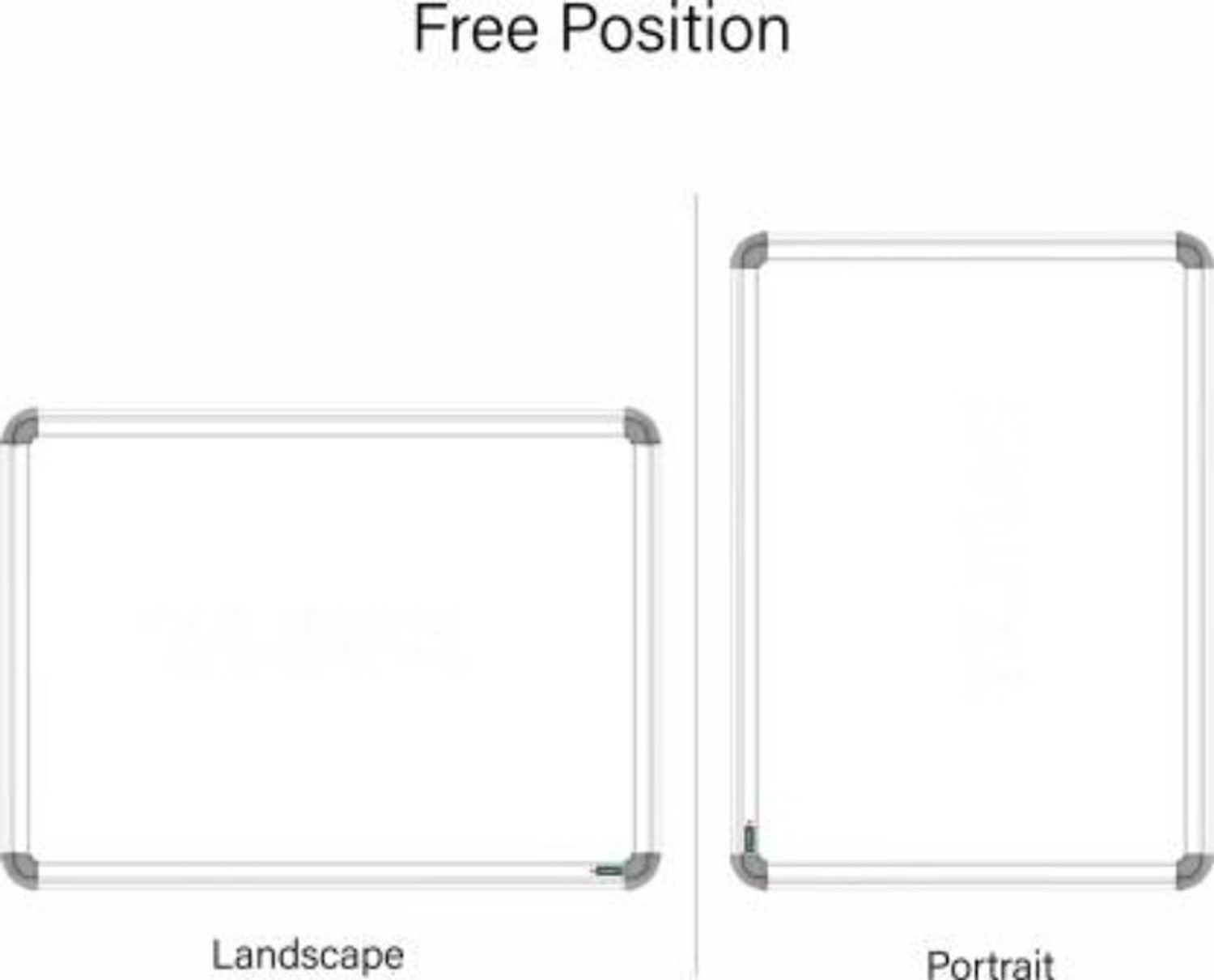 Image of SRIRATNA Non-Magnetic 2x3 Feet Double Sided Both Side Writing one Side White Marker and Reverse Side Chalk Board Surface (Pack of 1, Size 2feet x 3feet, White & Green),Model Number 02 Green board