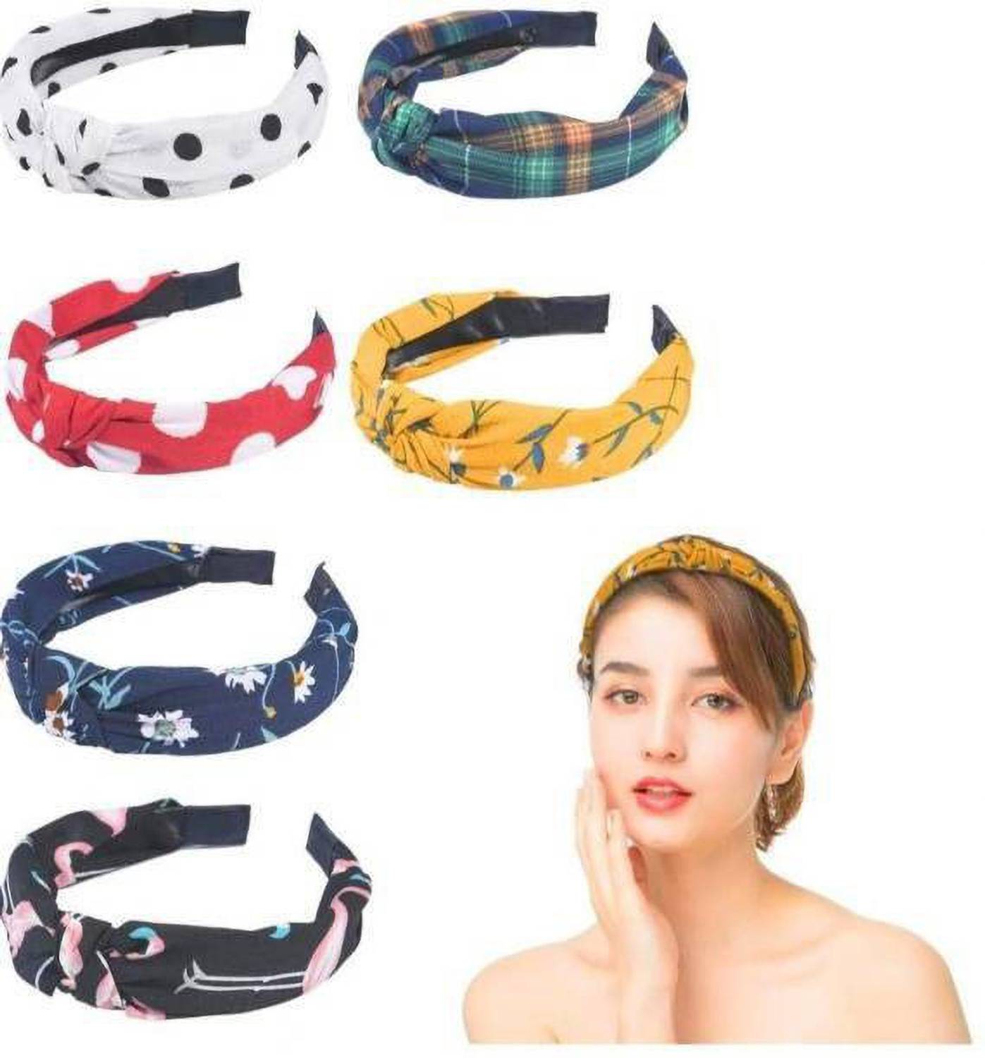 AAKRISH Knot Hairband Combo Hair Band For Women And Girls , Multicolor Hair Band (Multicolor ,Pack of 6) Hair Band