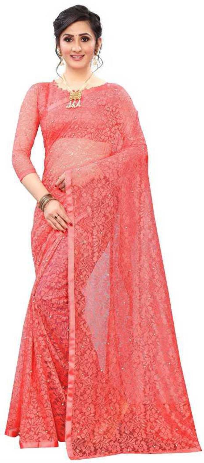 bv design Embellished Bollywood Net Saree