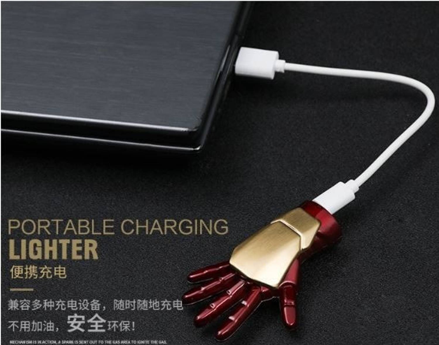 Explorer ™ Mini Iron Man Lighter Hand USB Electronic Cigarette Lighter with  Luminous Led Light Key Chain Flameless Lighter Cigarette Lighter Metal Body  And Windproof Flameless lighter Cigarette Lighter, USB Cable Price