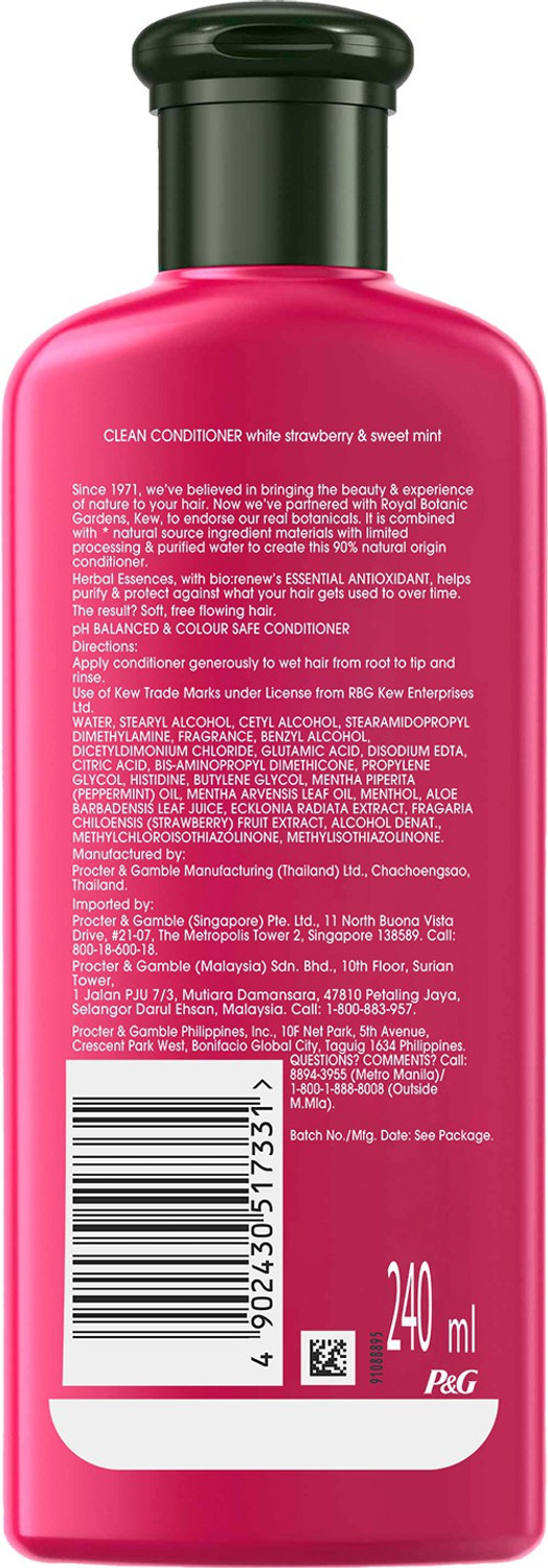 Image of Herbal Essences White Strawberry & Sweet Mint- For Cleansing and Volume - No Paraben, No Colorants CONDITIONER
