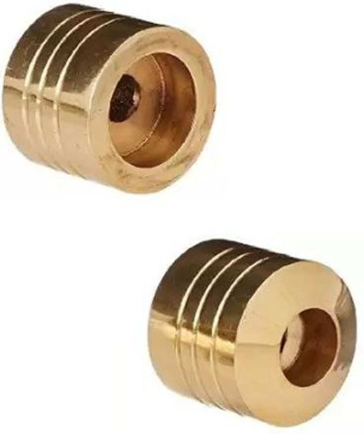 Image of Bullkartzone Brass Handlebar End Weights for Royal Enfield (Set of 2, Golden) Handle Bar (Gold)