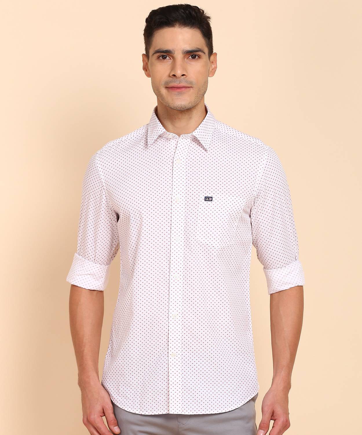 Arrow Sport Men Printed Casual White Shirt