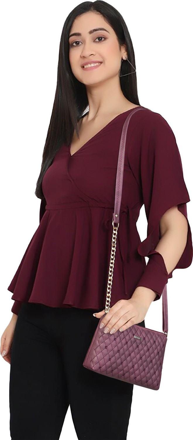 Image of Exotic Maroon Sling Bag SLB-24