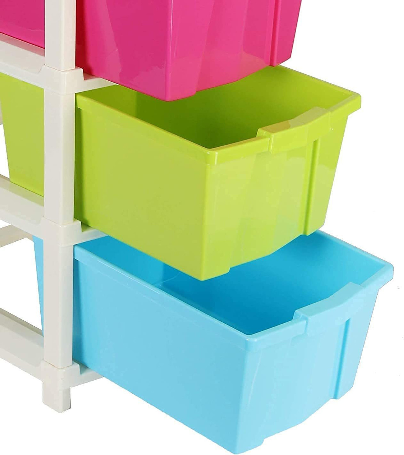 Image of vokay MULTI Layer Plastic Modular Basket Drawer Chest Storage Plastic Free Standing Cabinet