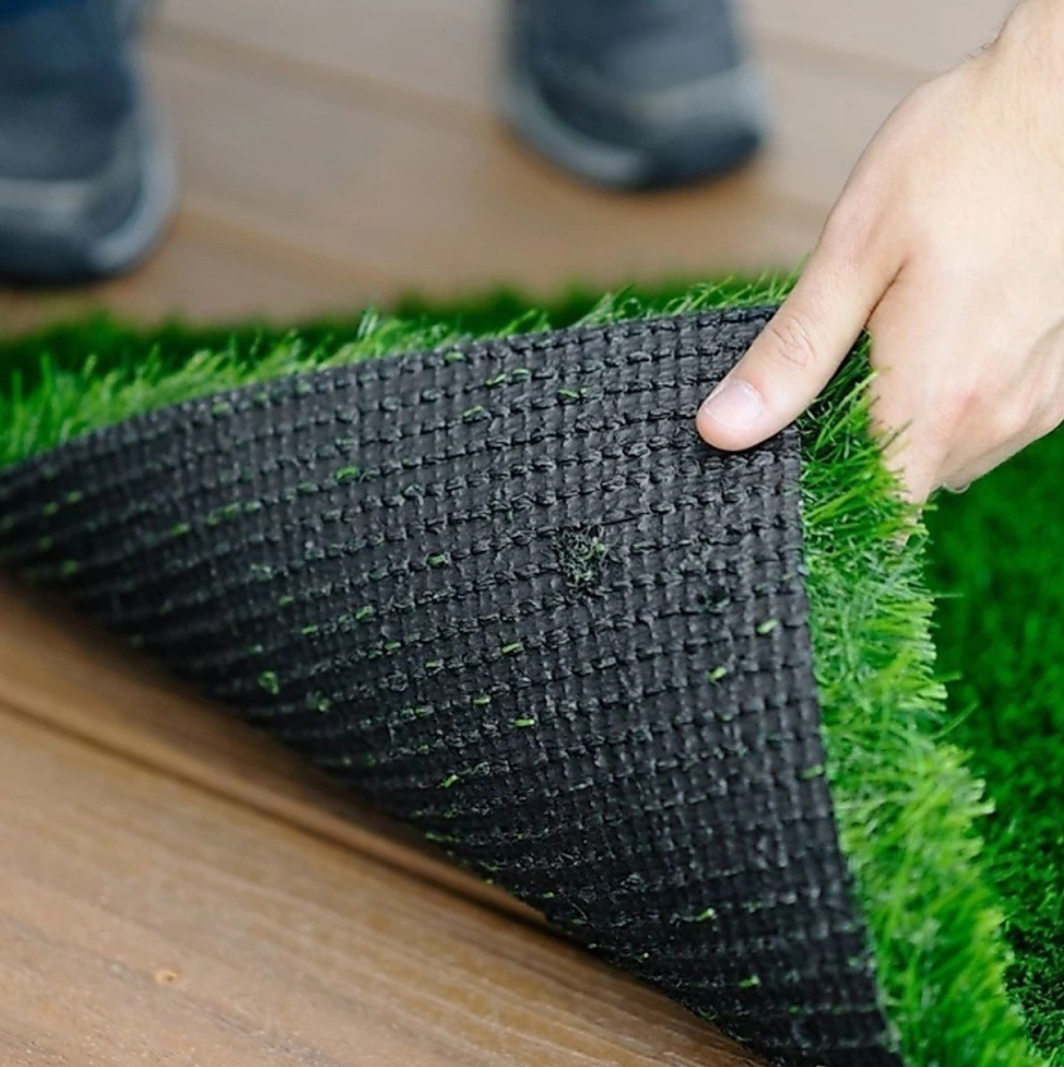 Image of Flipkart SmartBuy Artificial Grass, PP (Polypropylene) Floor Mat
