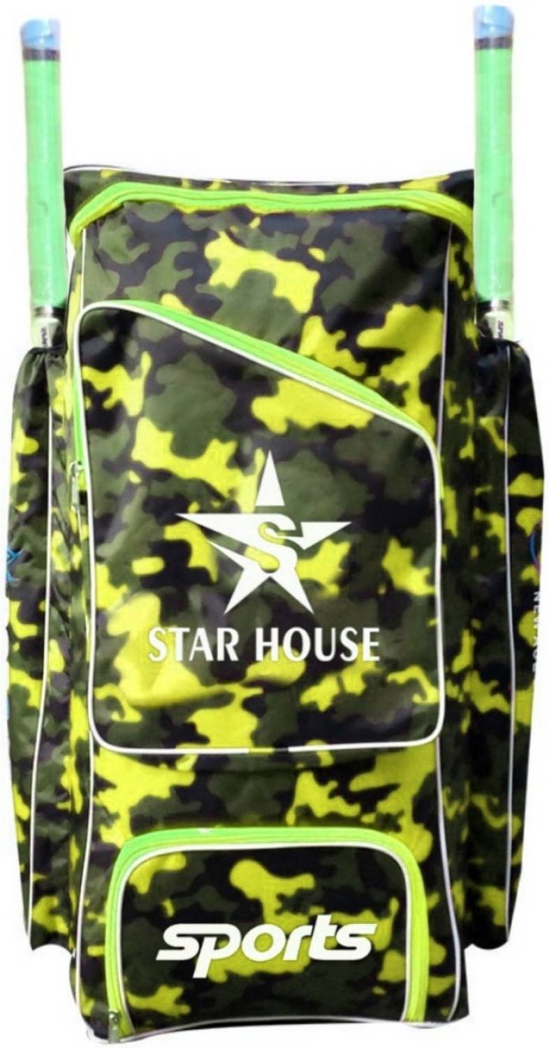 Star House Cricket Kit Bag Nylon Material Extra Pocket76 (Yellow,