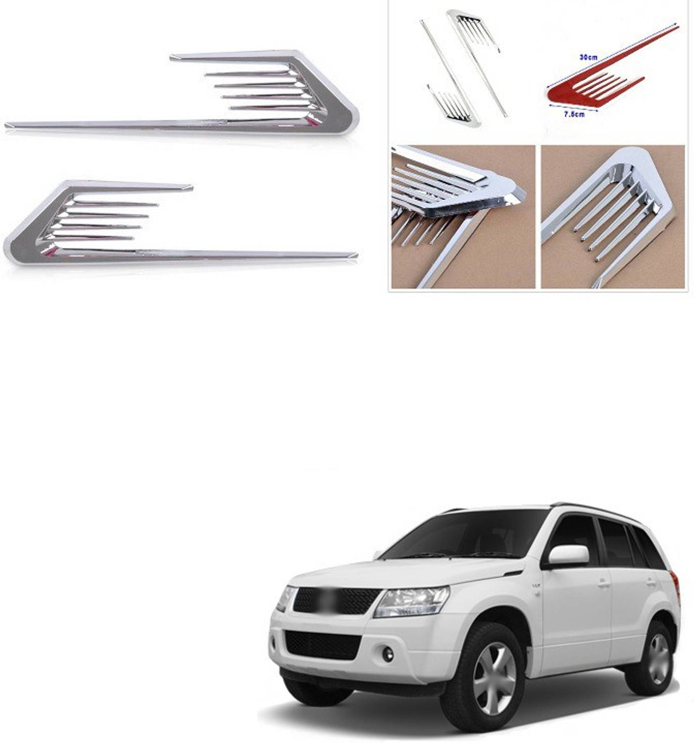 PROEDITION Air Flow Car Fender Side Duct Sporty Racing Fender Look