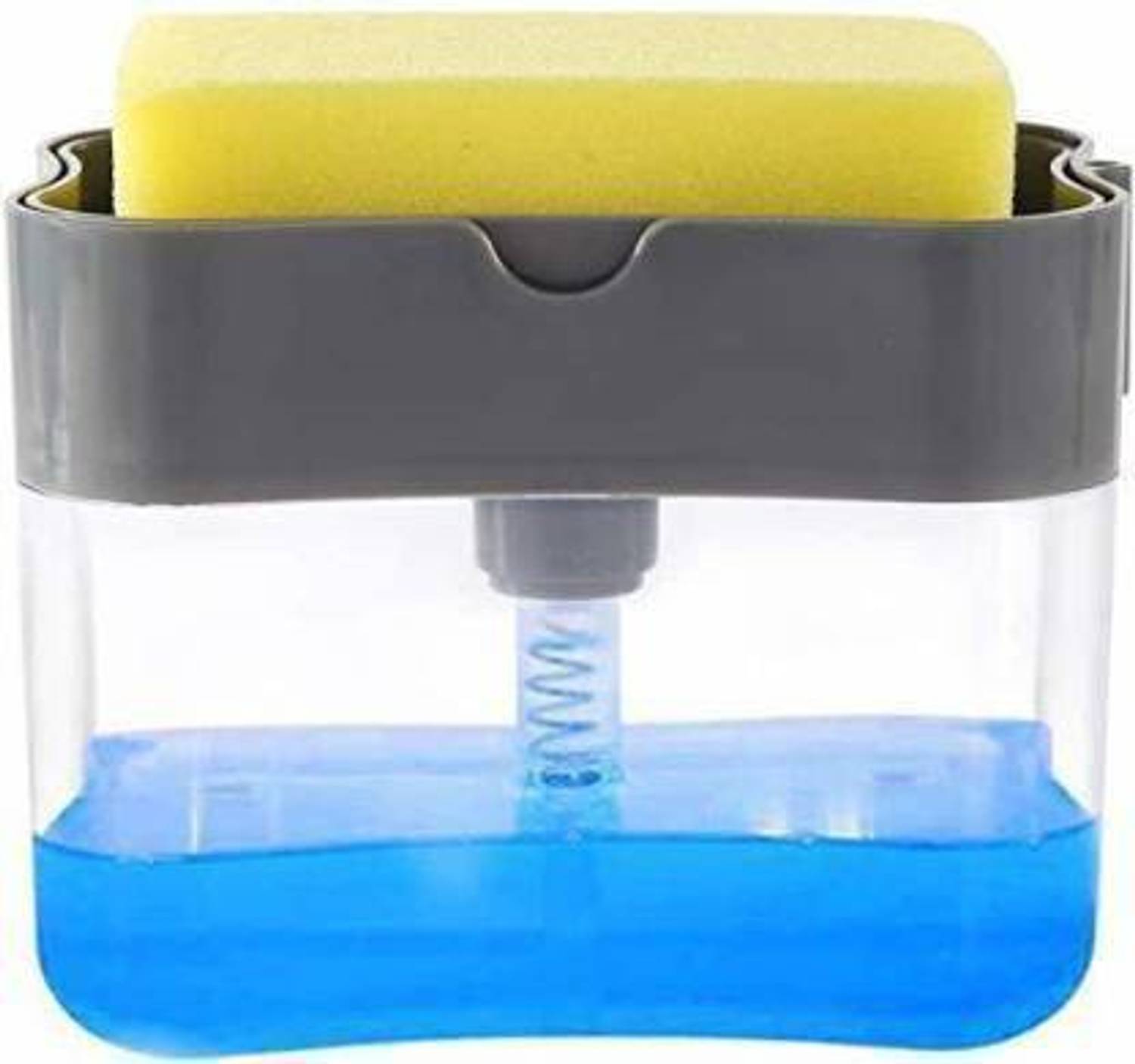 ABR Bathroom Kitchen Soap Dispenser Box Wash Sponge Holder Pump Sponge 2 in 1 Liquid Manual Press Multifunction Use Best For Home School Office Hospital Hotel Restaurant Factories Airport Gas Station And So on kitchen set cleaning, clean the pot, clean the sink, clean dishes, fall in love with the fun of washing dishes, press the soap box set, wash the pot and wash the dishes, one-handed operation, kitchen brush pot cleaning artifacts, touch and press to clean quickly Soap Dispenser 2-in-1 Sponge Rack Soap Dispenser Sponge Candy Soap Pump Dispenser Dish Soap Dispenser for Kitchen Dish washing gel Soap Dispenser foam Sponge Holder plastic soap Dispenser hand Candy Counter top portable kitchen soap Dispenser Topping Innovative Design Liquid Sink Dish Washing Pump Soap Dispenser With Sponge holder Kitchen 2-in-1 Multi function New design Sponge Soap Pump Dispenser and Sponge Holder 500 ml Liquid Dispenser Fresh Liquid Detergent
