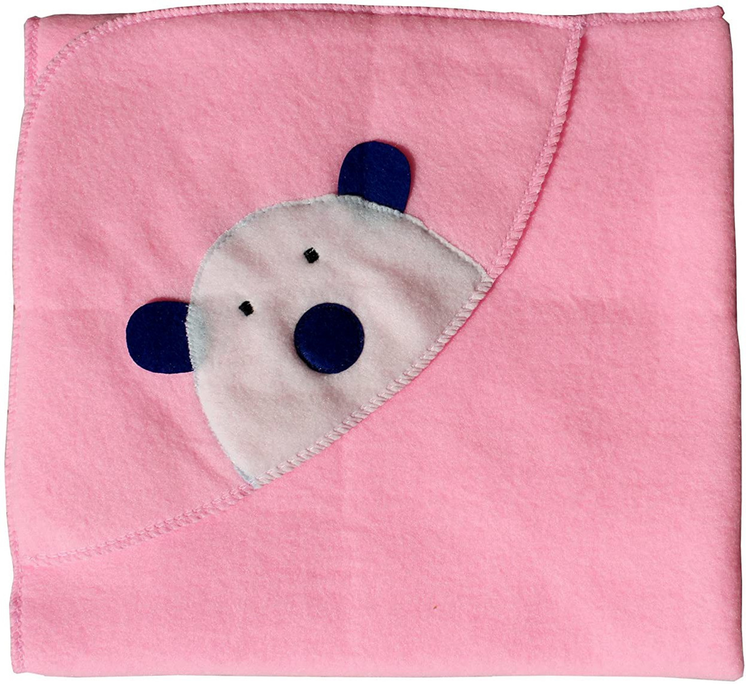 Image of NAMAN Embroidered Crib Hooded Baby Blanket for AC Room