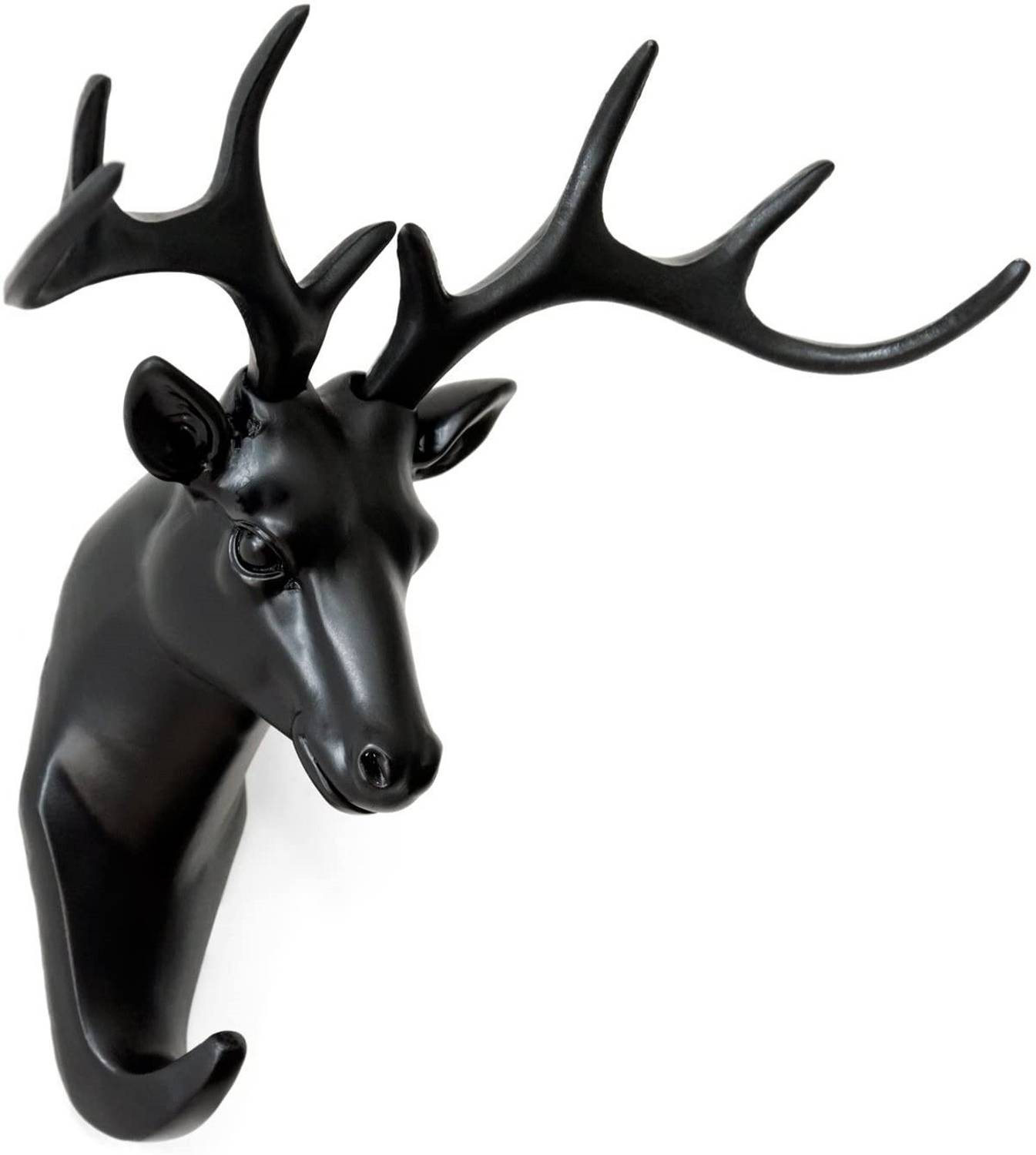 AKADO Multipurpose self-Adhesive Wall Door Sticker Deer Head Hanging Key hanger Plastic Key Holder