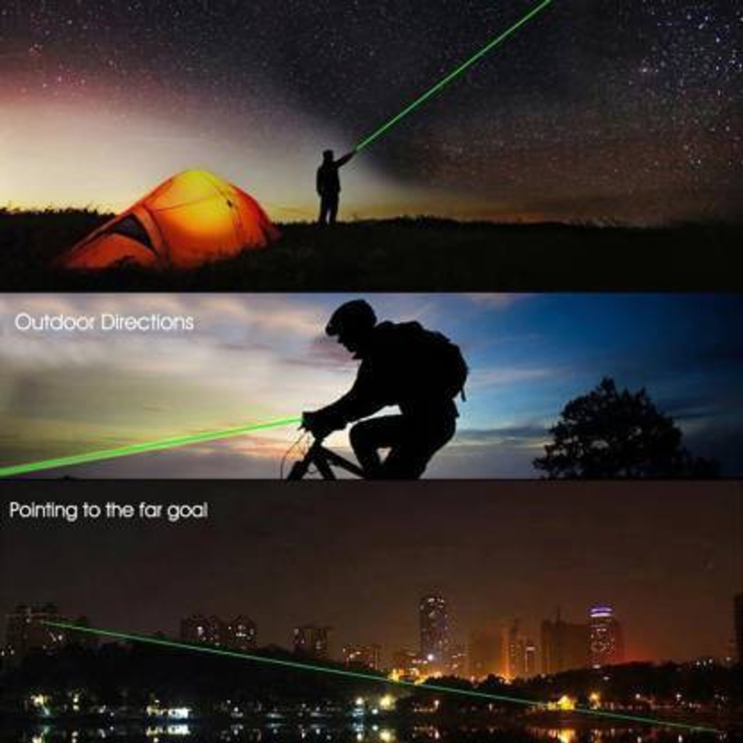 Image of SERVEUTTAM 5 Mile Powerful Laser 303 Adjustable Focus 532nm Green Laser Light Flashlight Laser Pointer Pen for Hunting (532 nm, Green)