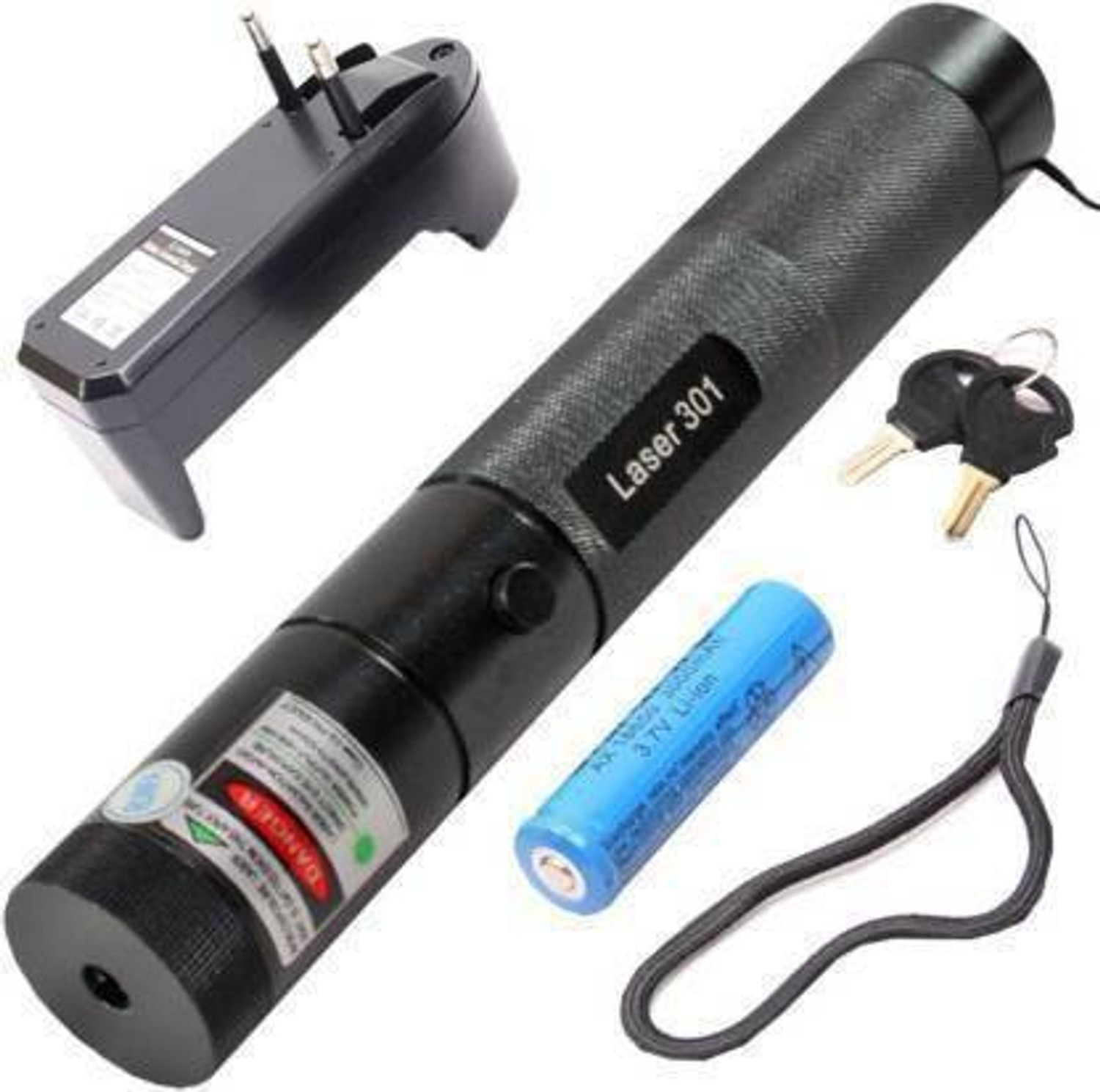 Image of SERVEUTTAM 5 Mile Powerful Laser 303 Adjustable Focus 532nm Green Laser Light Flashlight Laser Pointer Pen for Hunting (532 nm, Green)
