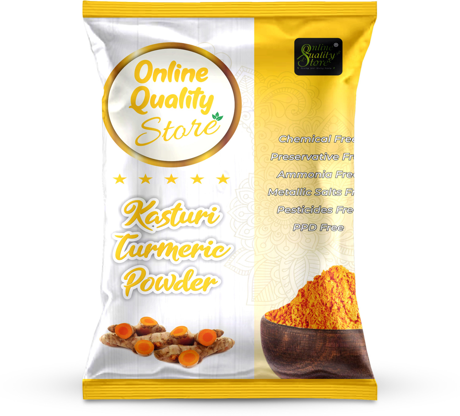 Image of Online Quality Store Kasturi Haldi Powder Combo for Hair and Face 100