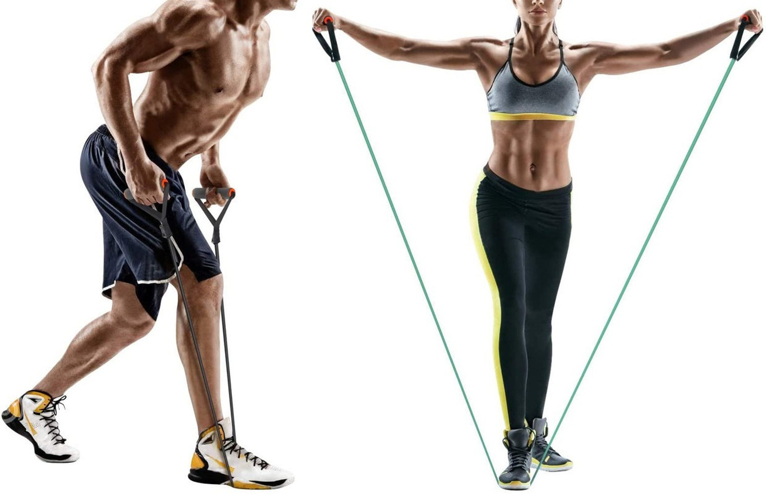 Image of Dr Patra Body Workout Sports Equipments Pack of 2 Workout COMBO | Athletes CHOICE Body Fitness | 1x Resistance Band Toning Tube | 1x Single Band Tummy Trimmer |Gym Training, Home Exercise, TRUSTED by DR.| Fat loss- GreyBlue Fitness Accessory Kit Kit