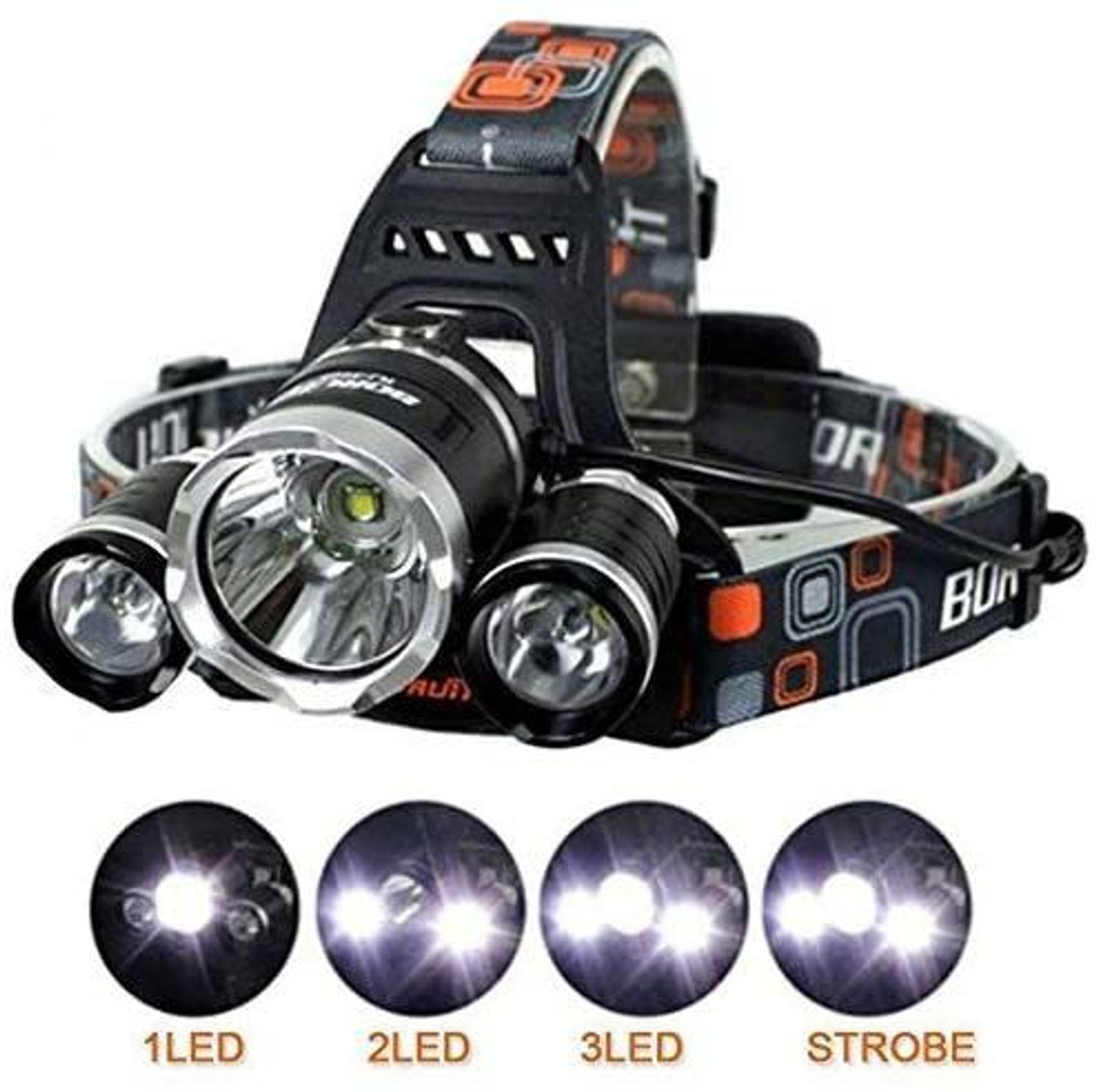 Image of PGK TRADERS 3 LED Head lamp Torch