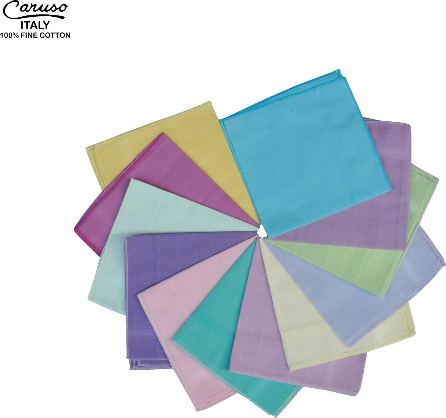 Caruso Italy Women's 100% Pure Cotton Dark Rangoli Handkerchief ["Multicolor"] Handkerchief