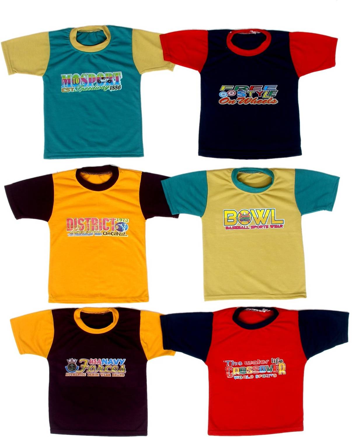 ALUXDON Baby Boys Printed Cotton Blend Regular T Shirt