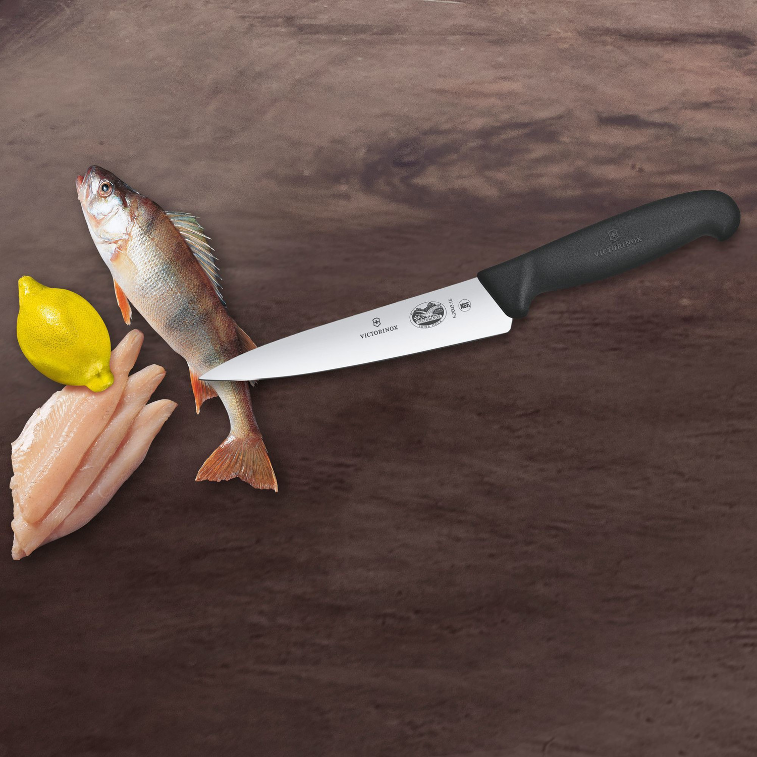 Image of Victorinox 1 Pc Stainless Steel Knife Kitchen and Carving Fibrox Handle 15