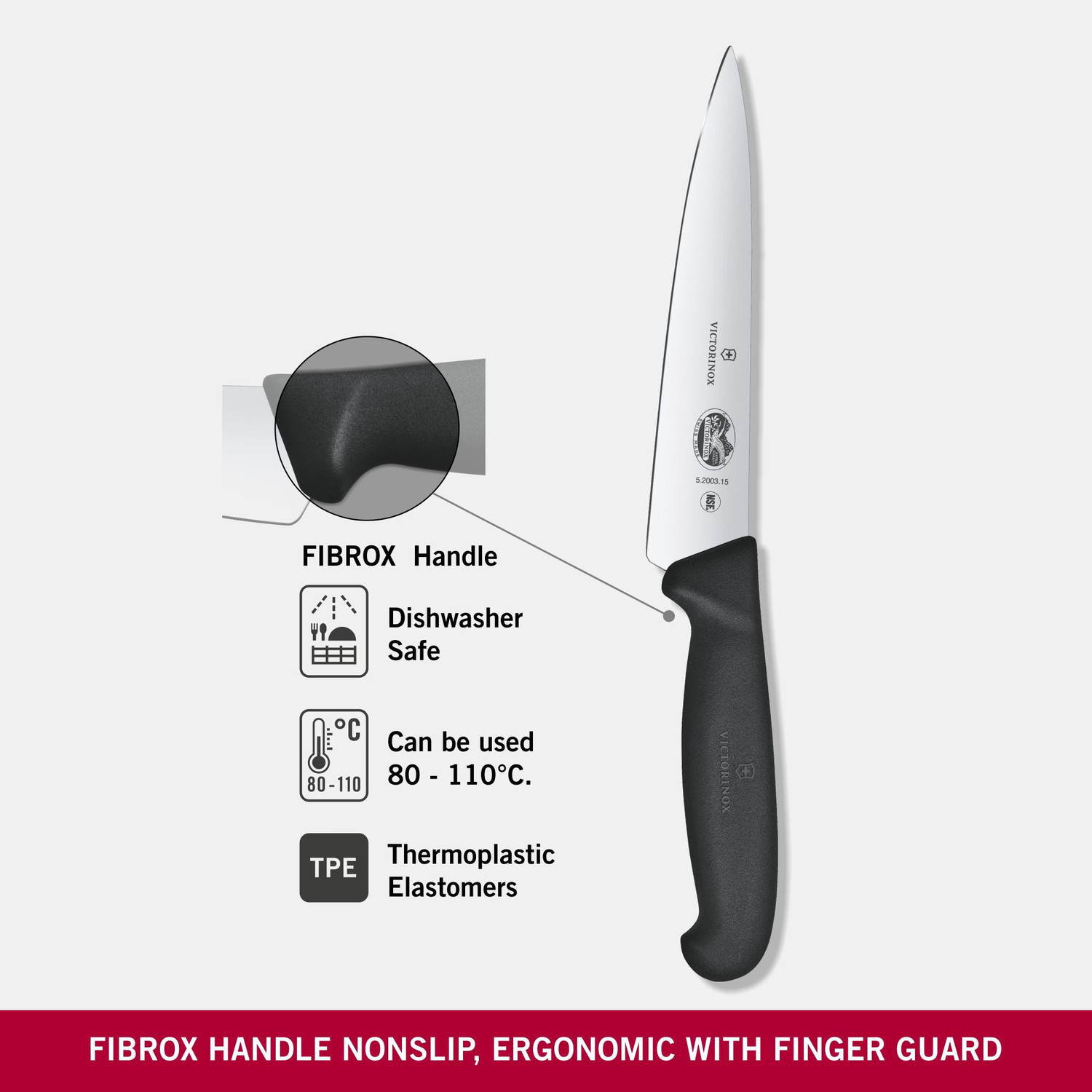 Image of Victorinox 1 Pc Stainless Steel Knife Kitchen and Carving Fibrox Handle 15