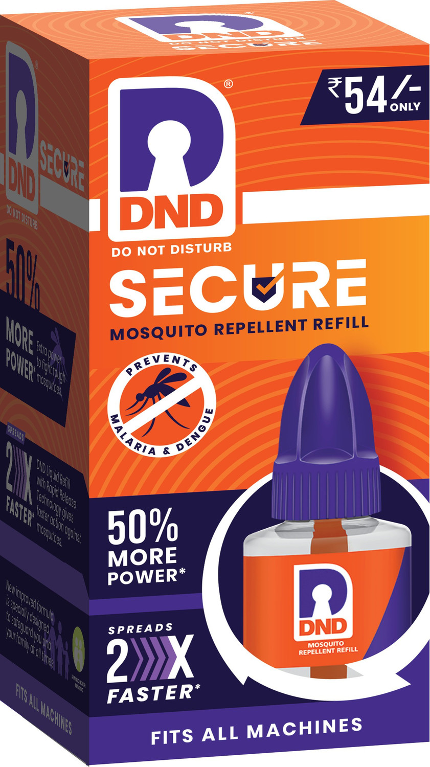 Image of DND Mosquito Repellent Refill | Liquid Vaporiser | 50% Extra Power | Pack of 6 - 45ml Each Mosquito Vaporiser Refill