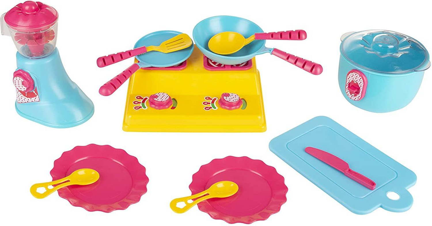 Image of FUNSKOOL Giggles - Kitchen Set Deluxe, 19 Piece Colourful Pretend and Play Cooking Set, Language and Social Skills,Role Play