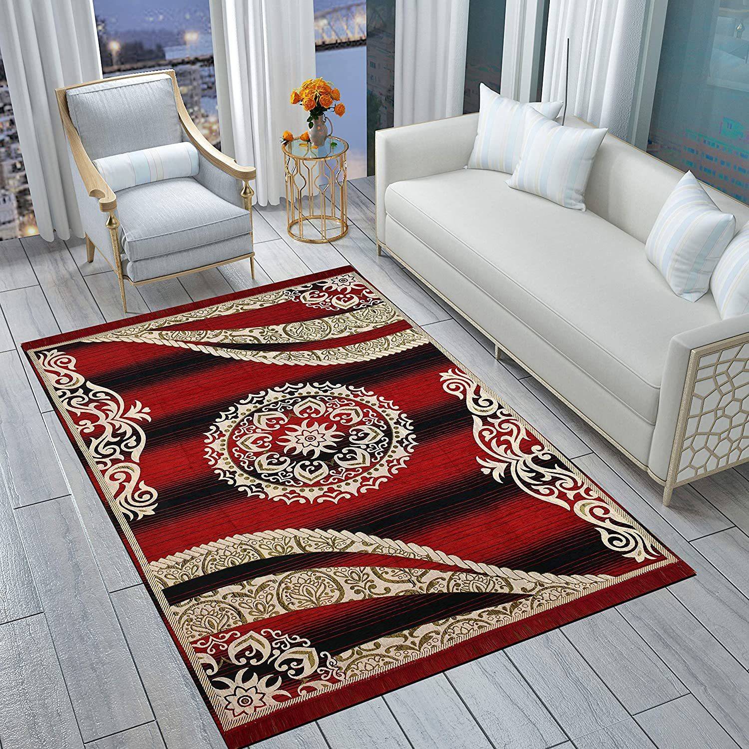 AmunFly 5 ft  X 7 ft Cotton Carpet