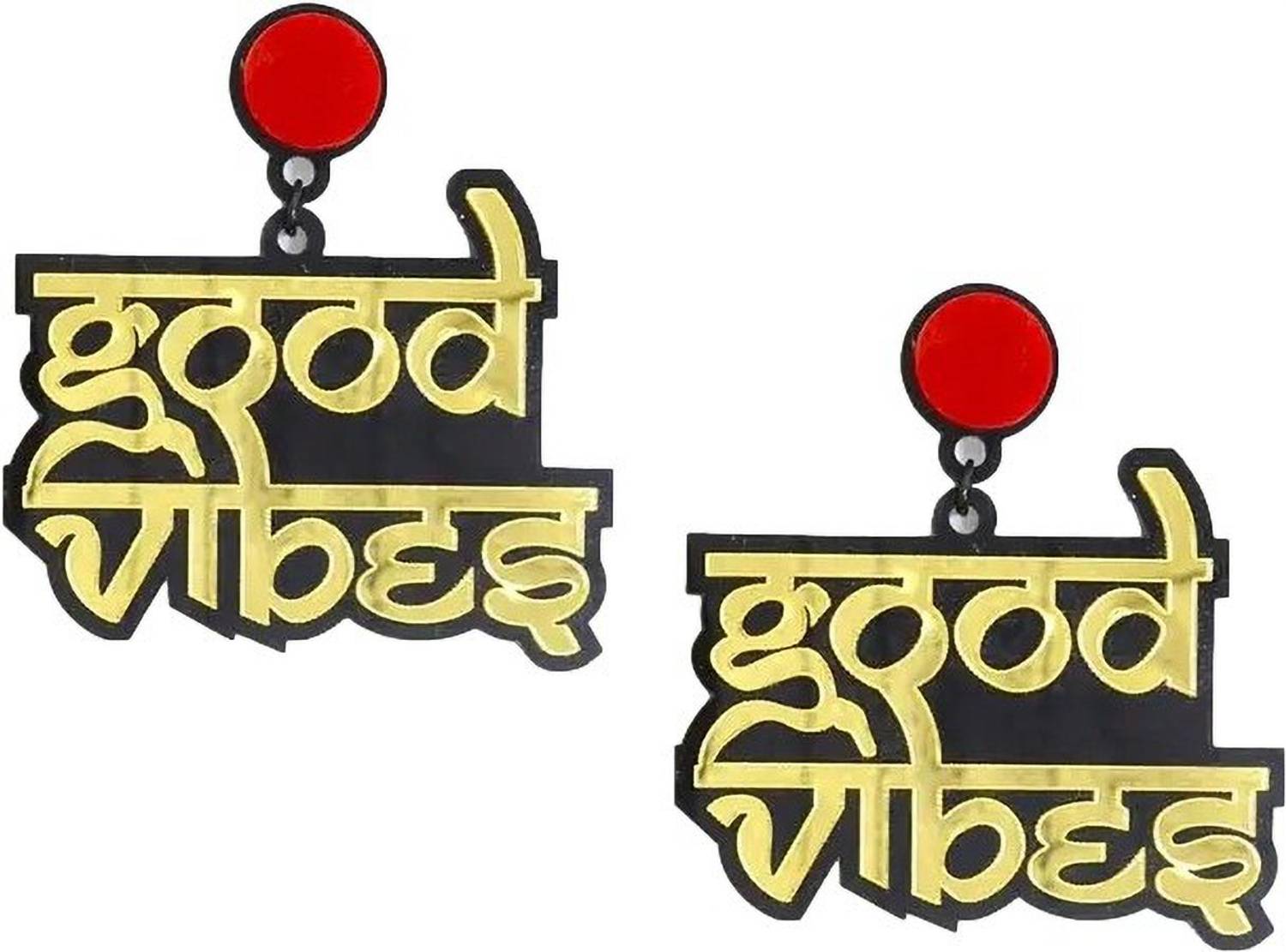 alamodey Good Vibes Plastic Earring Set