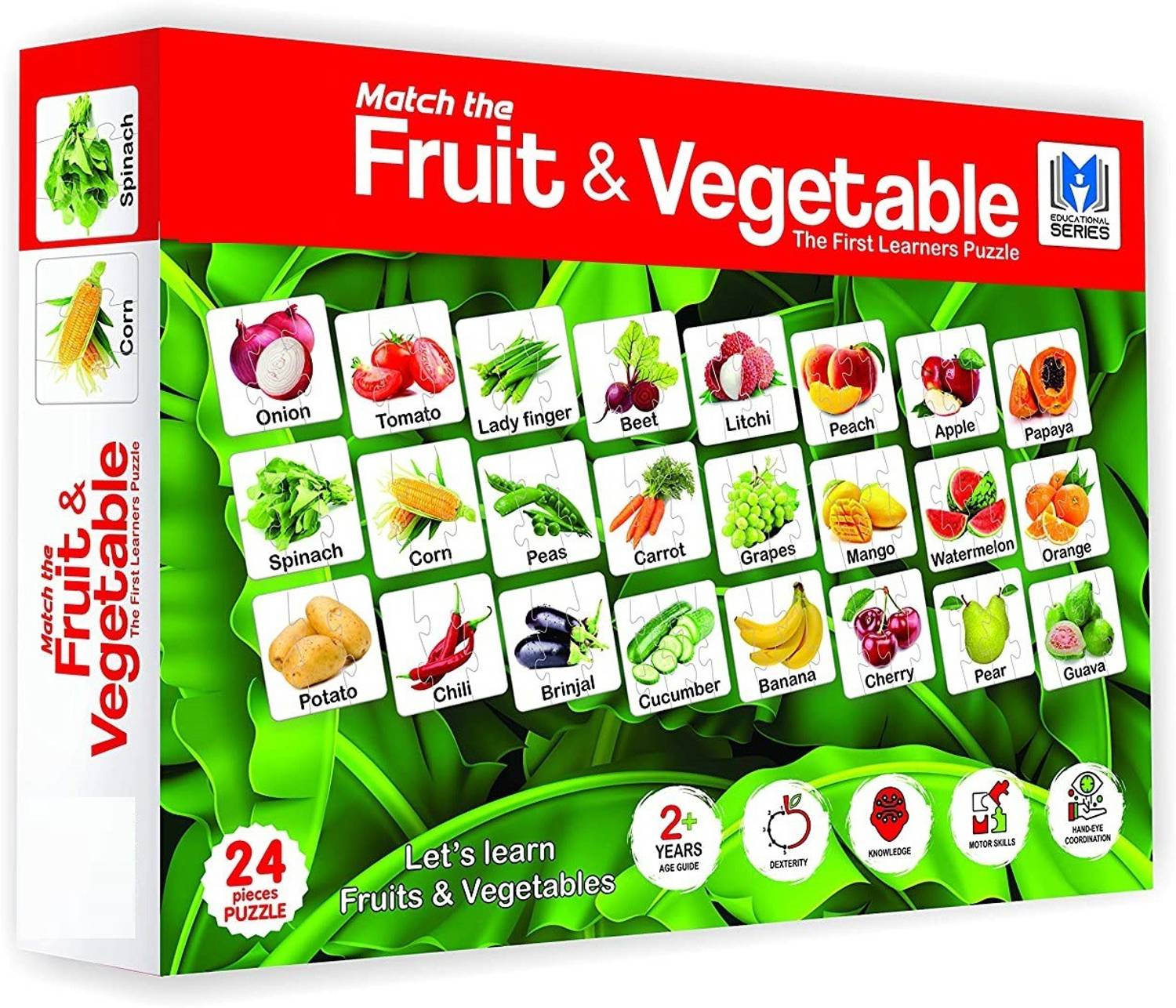 ARNIYAVALA ducational Jigsaw Puzzle Range for Kids (Match The Fruit & Vegetable)
