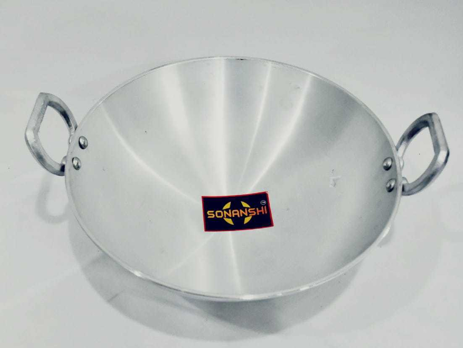 Image of Sonanshi Aluminium Kadhai /Frying Pan for Cooking Kadhai 27.94 cm diameter 1.75 L capacity