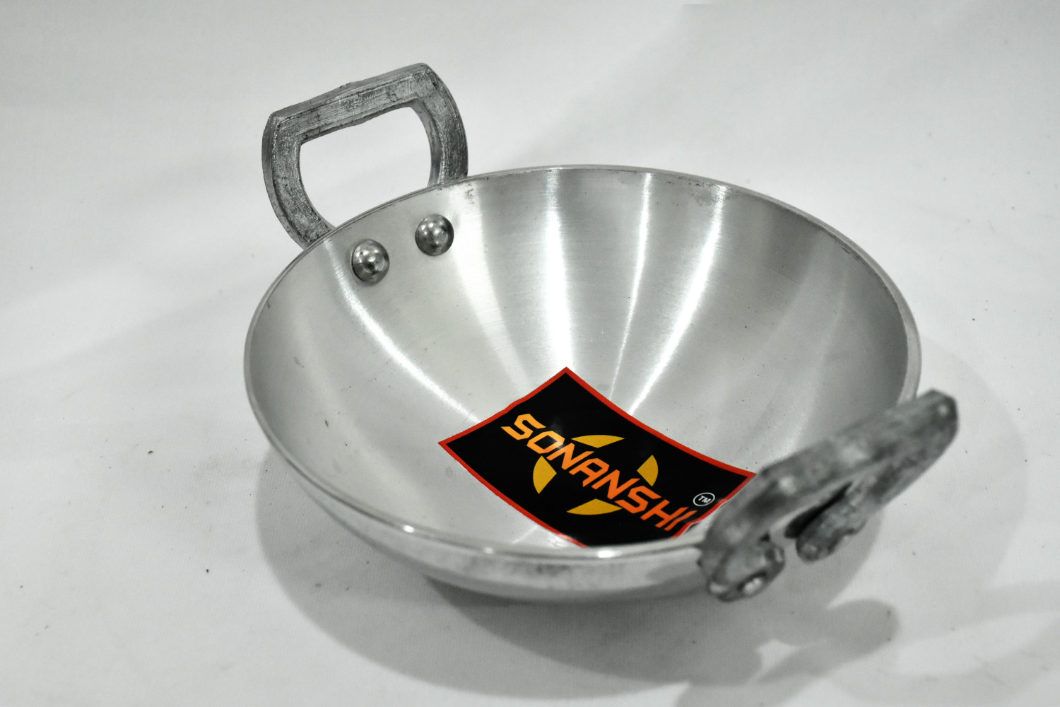 Image of Sonanshi Aluminium Kadhai /Frying Pan for Cooking Kadhai 27.94 cm diameter 1.75 L capacity