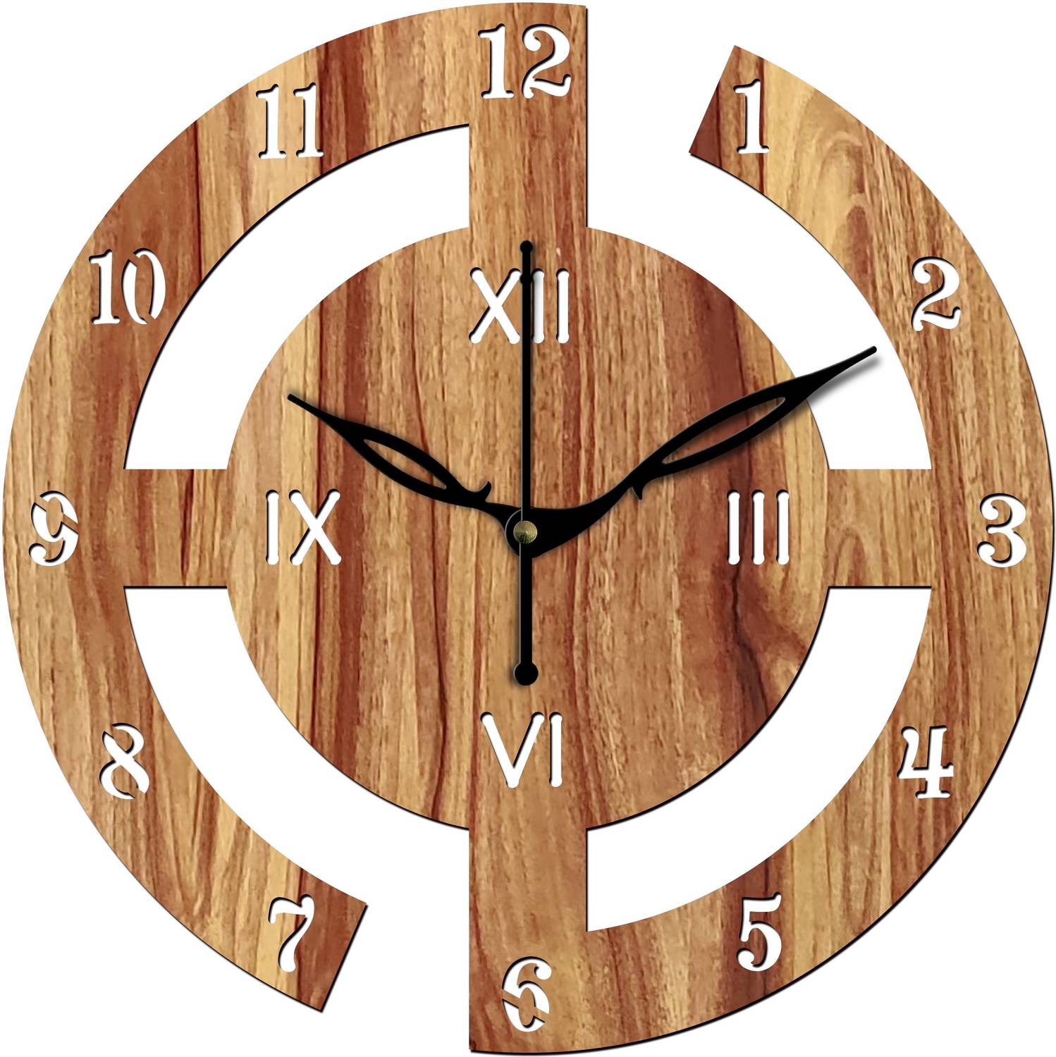 vpk Analog 25 cm X 25 cm Wall Clock (Beige, Without Glass, Standa