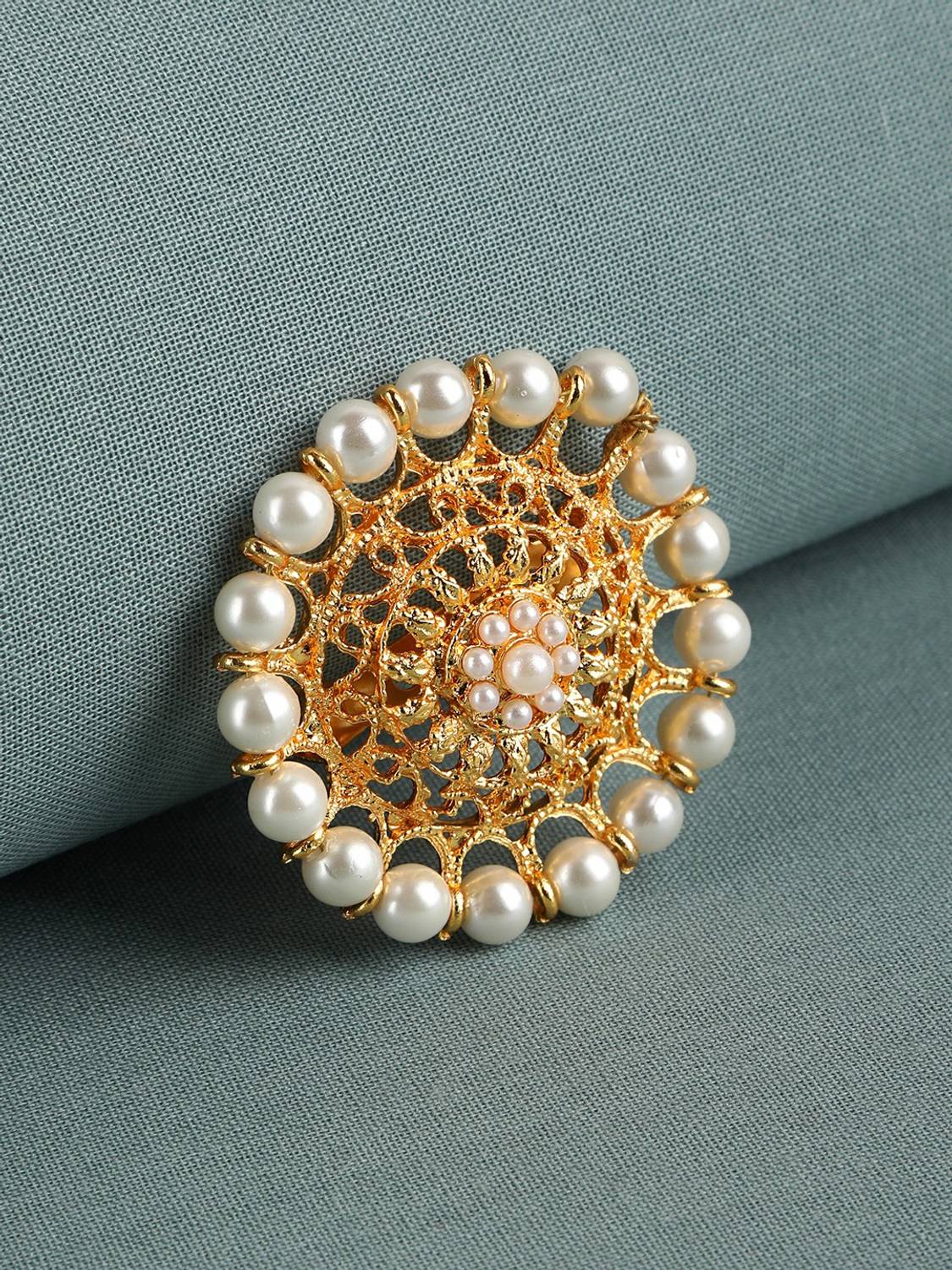 ACCESSHER Gold Color Saree Pin/ Kurta Brooch Brooch
