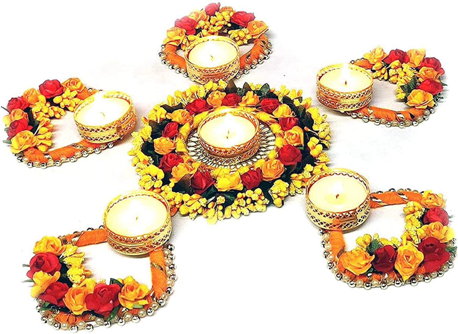 12SEASONS Aluminium 6 - Cup Tealight Holder Set