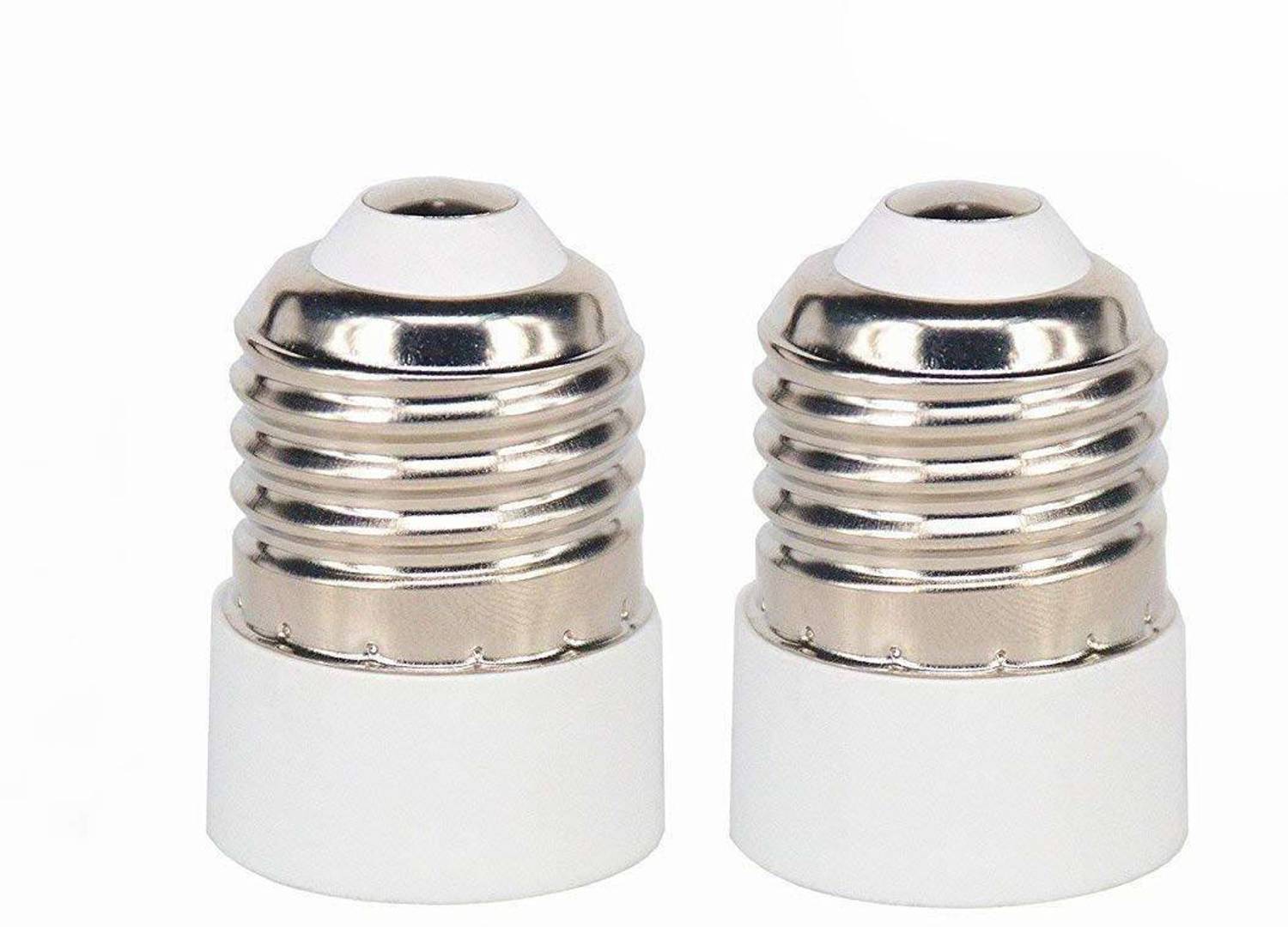 Ascension 2 E27 to E14 Screw Base Socket Lamp Holder Light Bulb Converter Adapter Plastic Light Socket